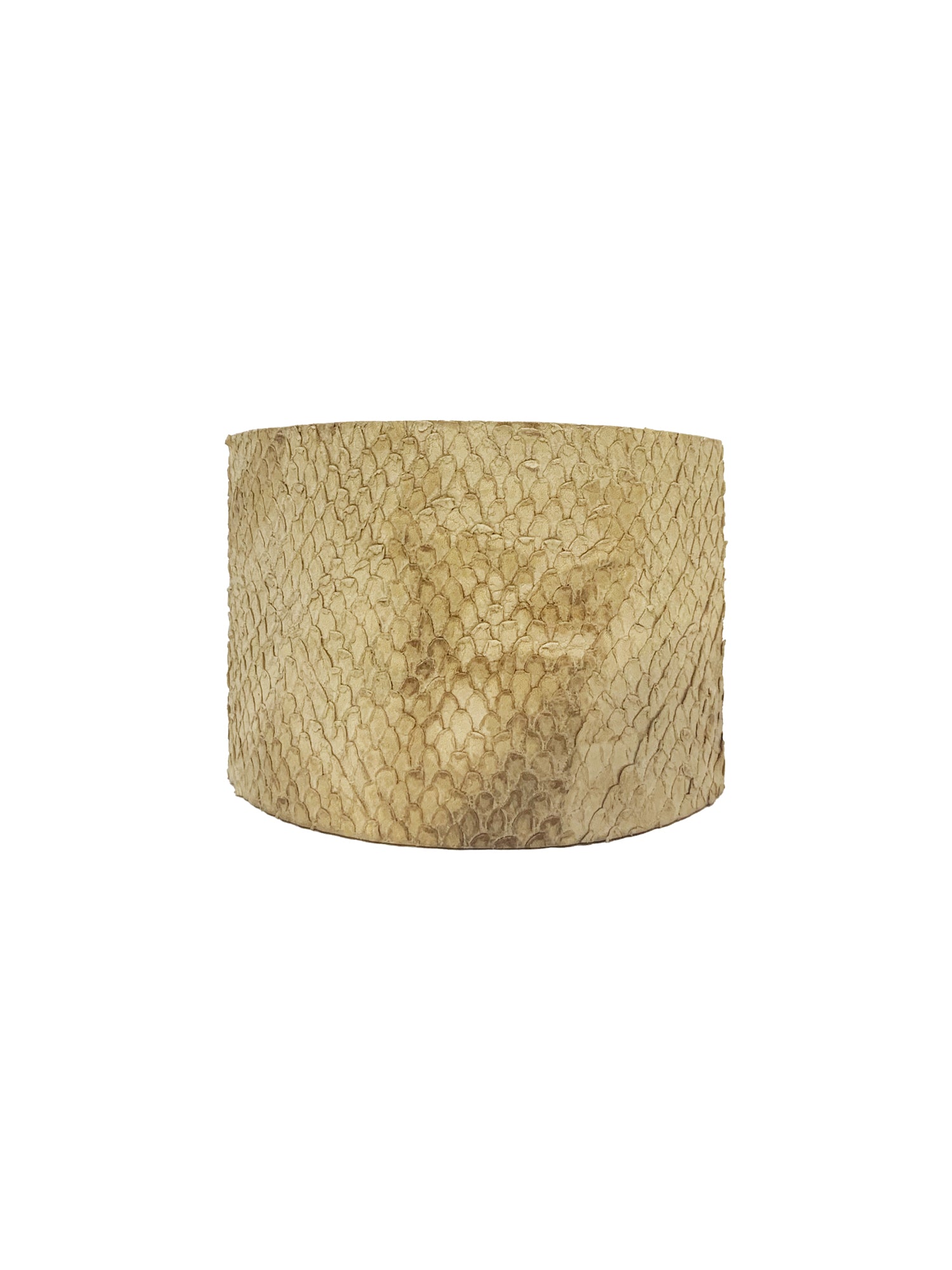 Leather & Wood Wide Cuff Bracelet - Tan