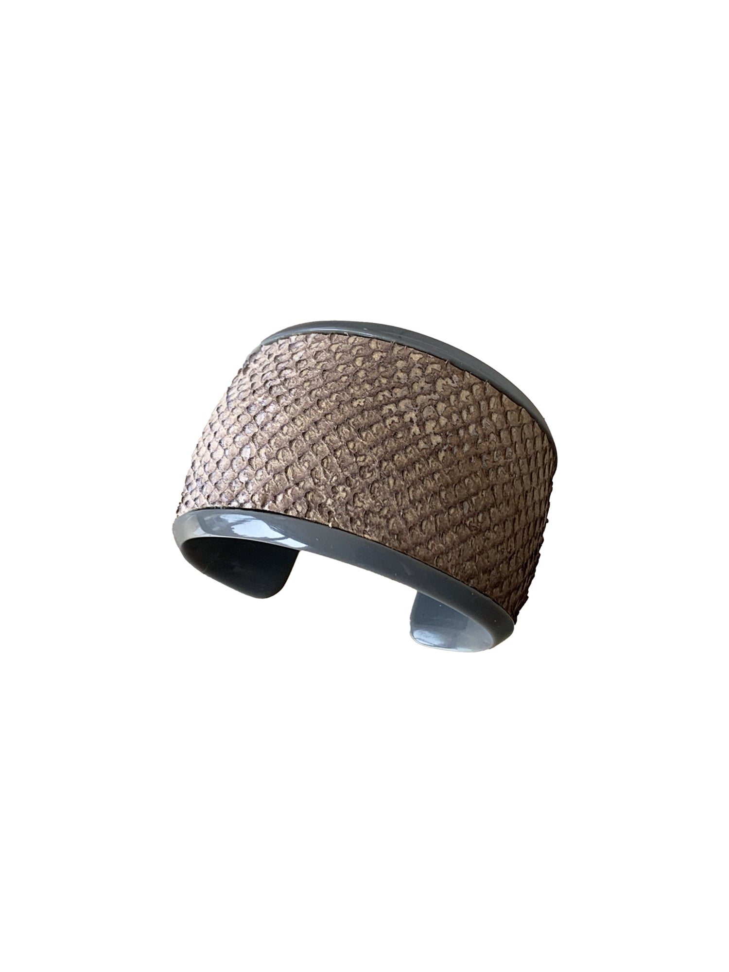Resin Cuff Bracelet - Grey / Taupe