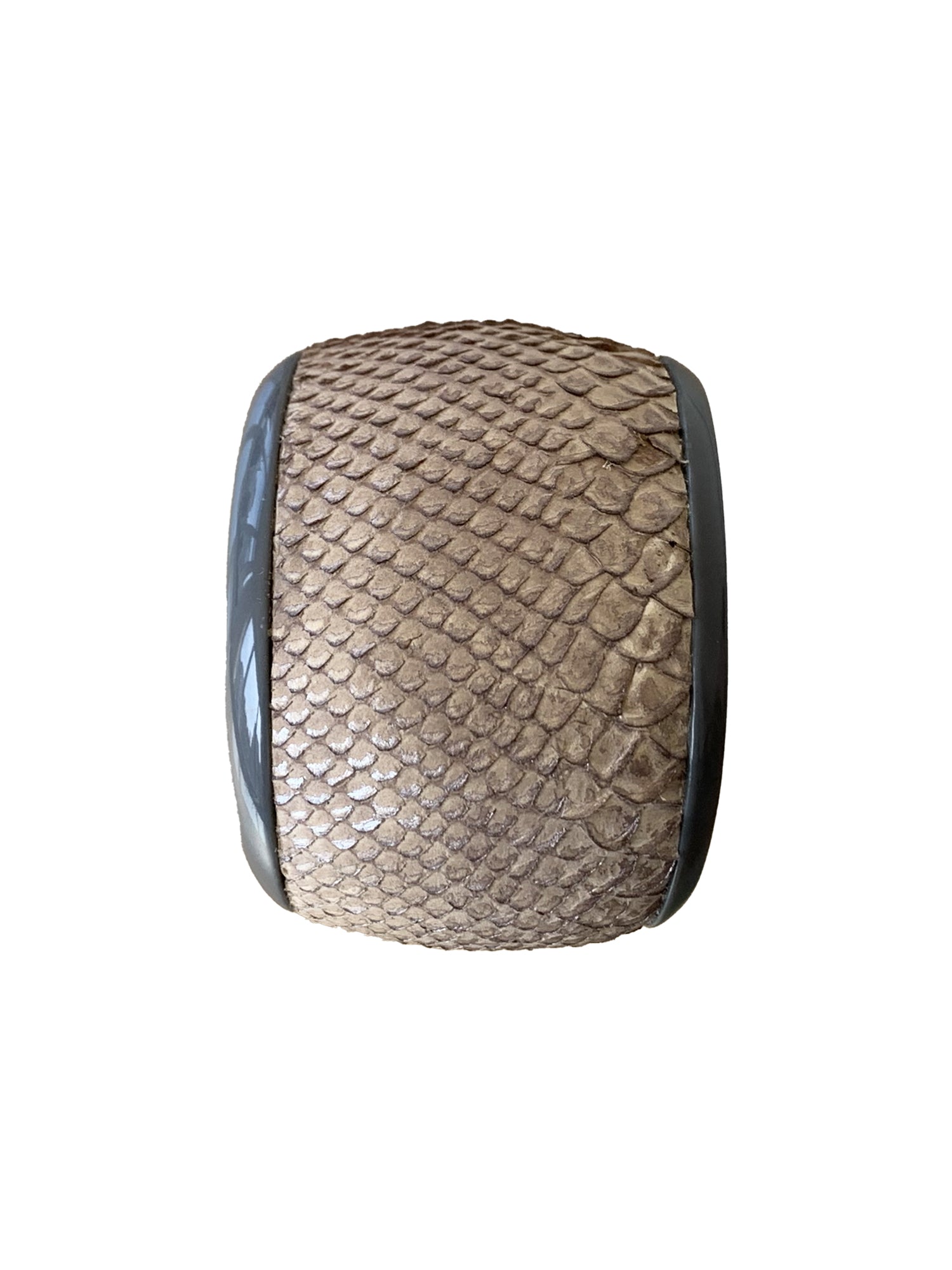 Resin Cuff Bracelet - Grey / Taupe