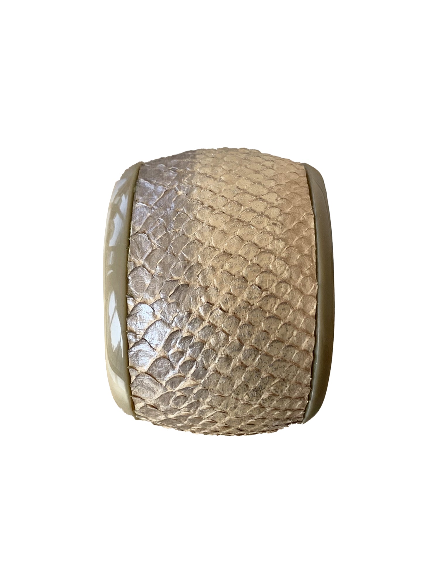 Resin Cuff Bracelet - Khaki / Gold