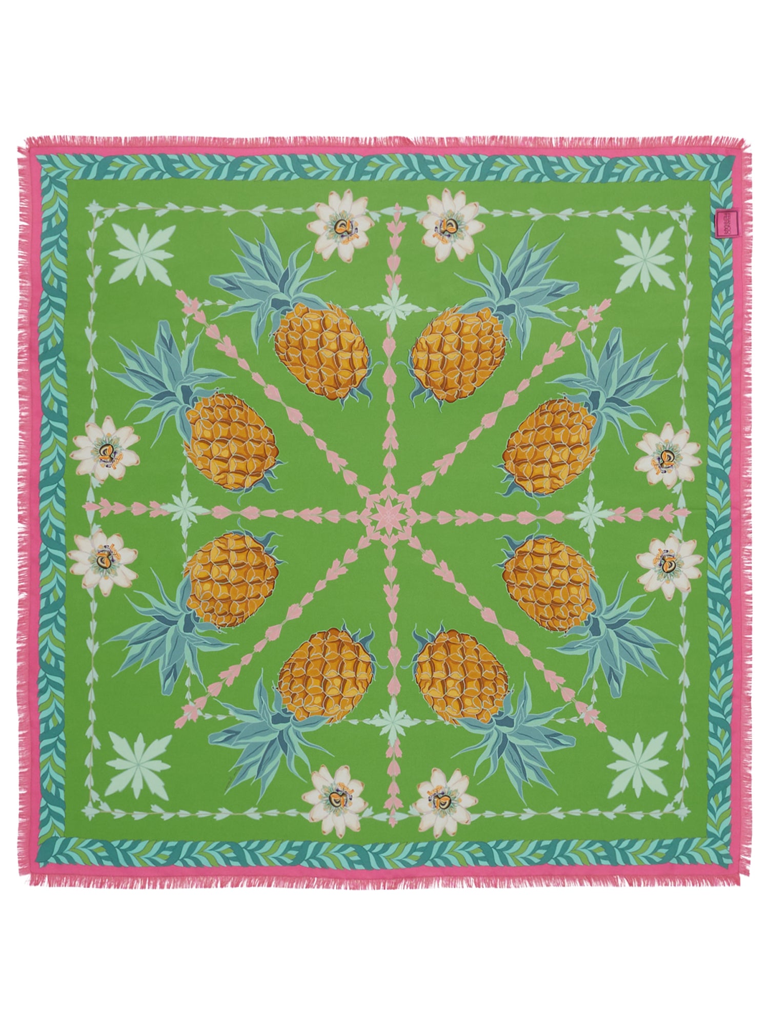 Double Print Silk Scarf 90 X 90