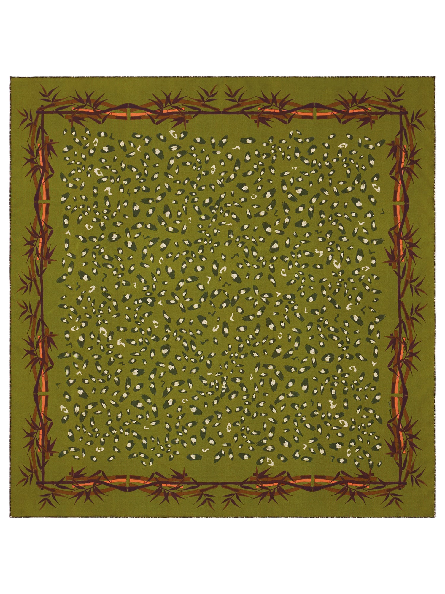 Reversible Silk 90x90  Square Scarf Animalier Print