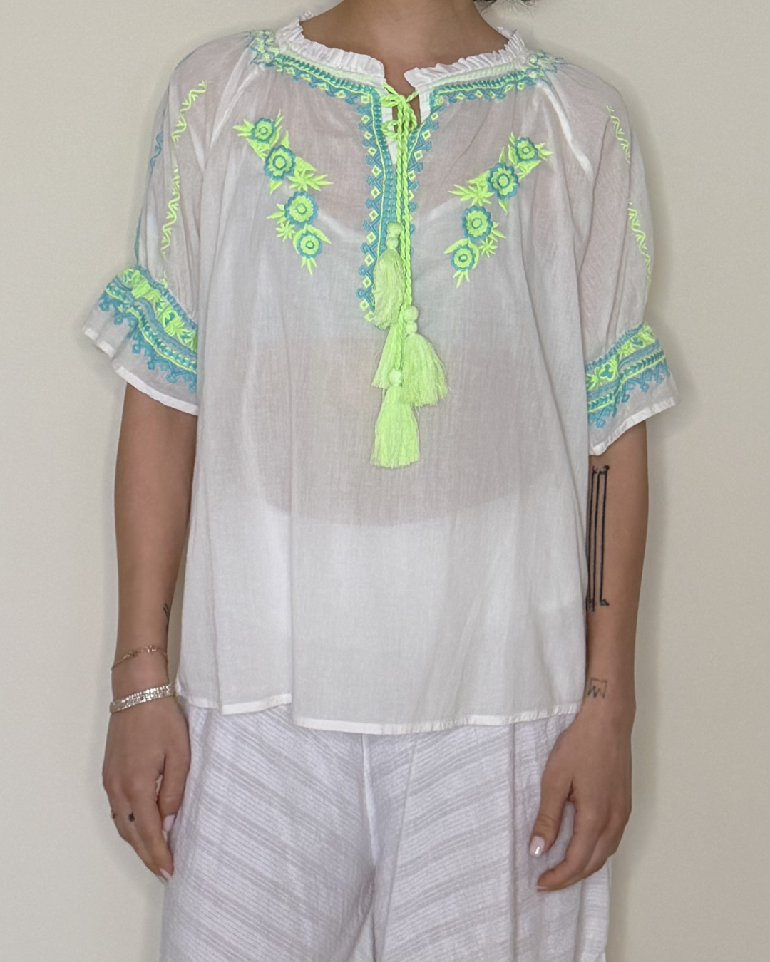 Cross Cotton Blouse