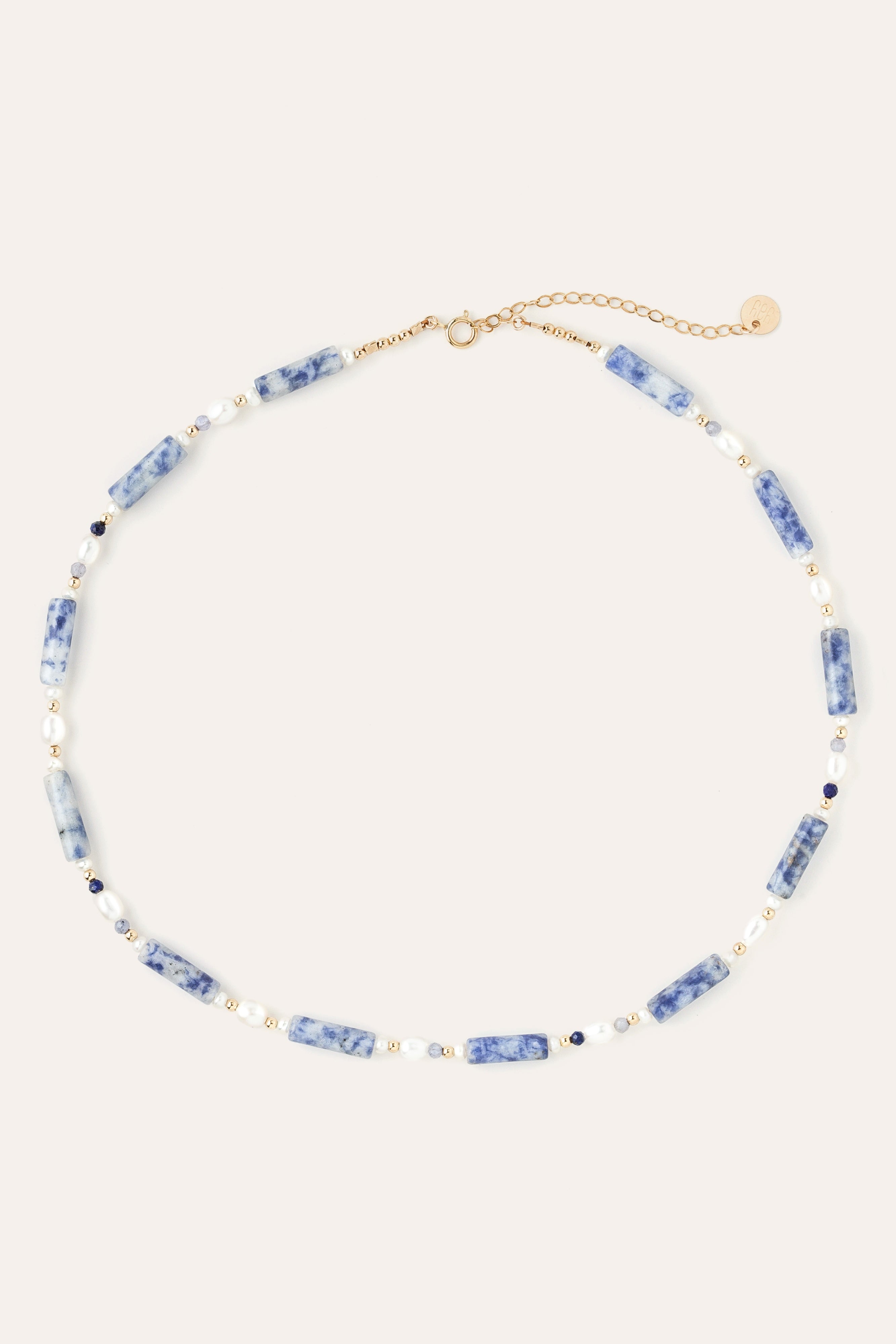Necklace Baroque - Gold & Blue