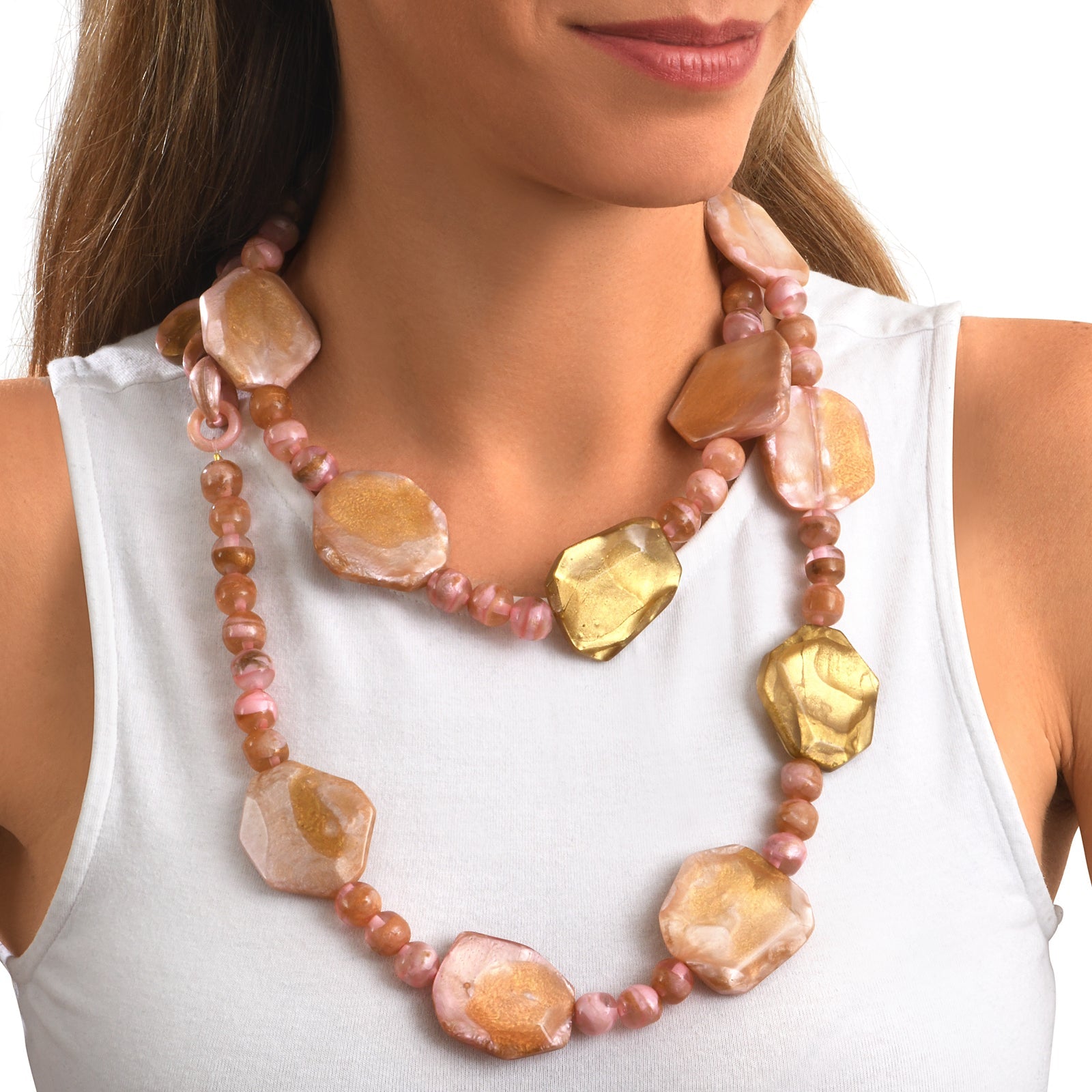 Lydia Long Pebble Necklace