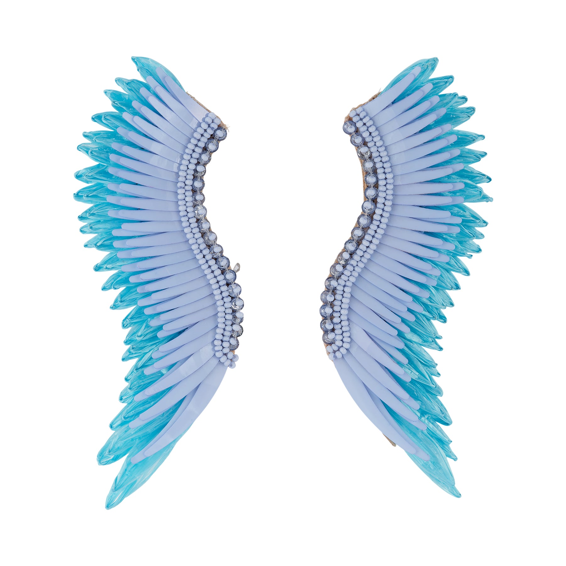 Raffia Madeline Earrings - Powder Blue