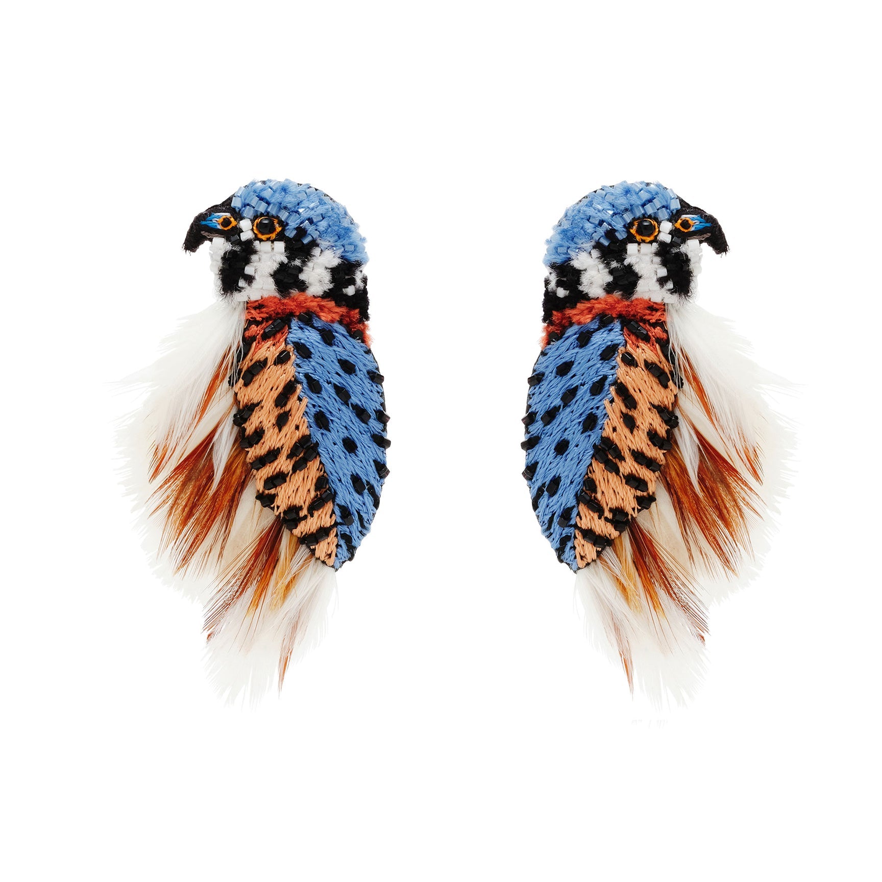 Kestrel Bird Earrings Light Blue