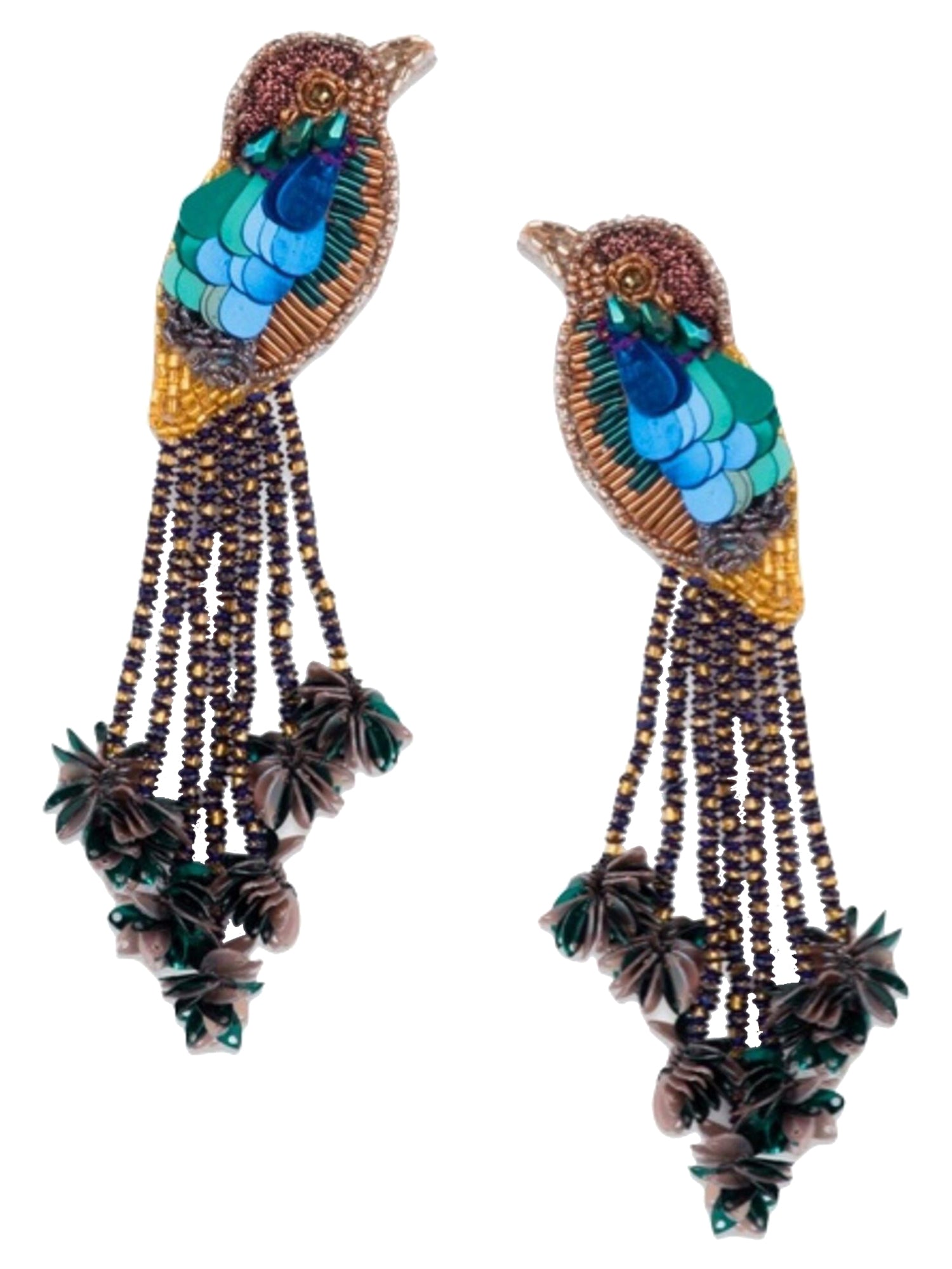 Kingfisher Earrings Turquoise / Bronze
