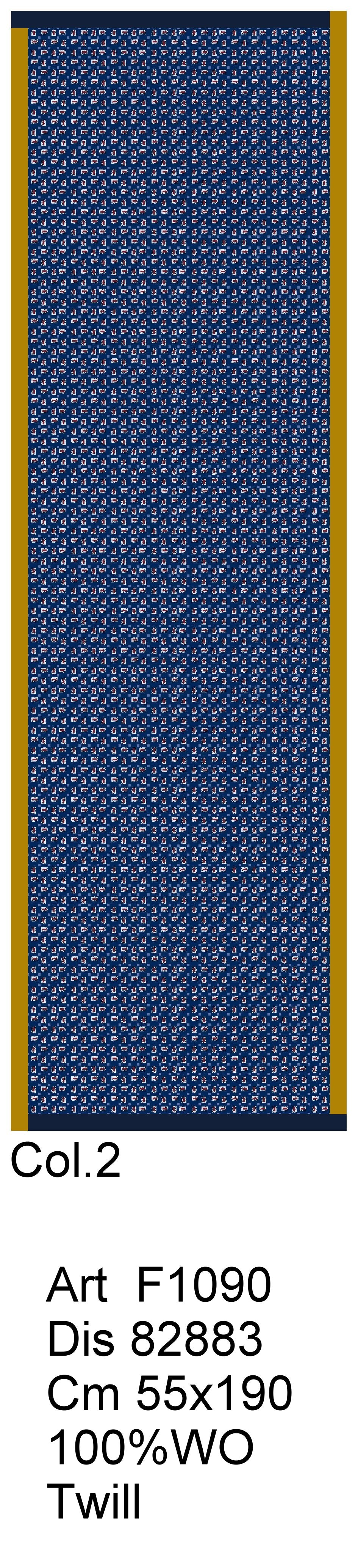 Unisex Printed Twill Scarf – Wool Twill Geometric Print