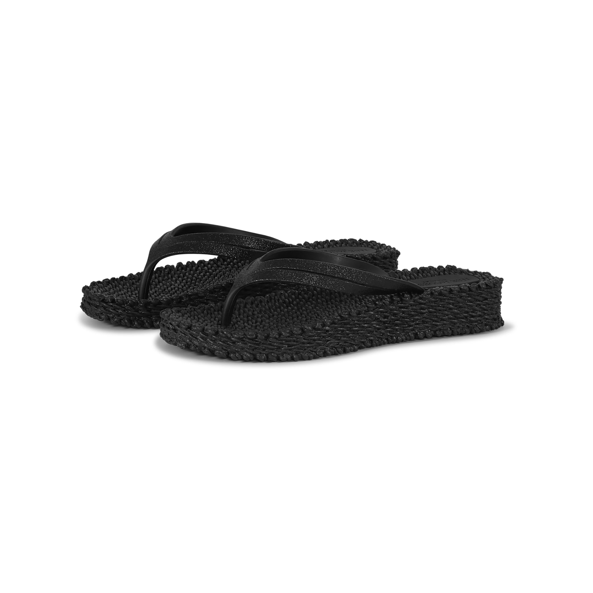 Flip Flop On Platform Sole - Black
