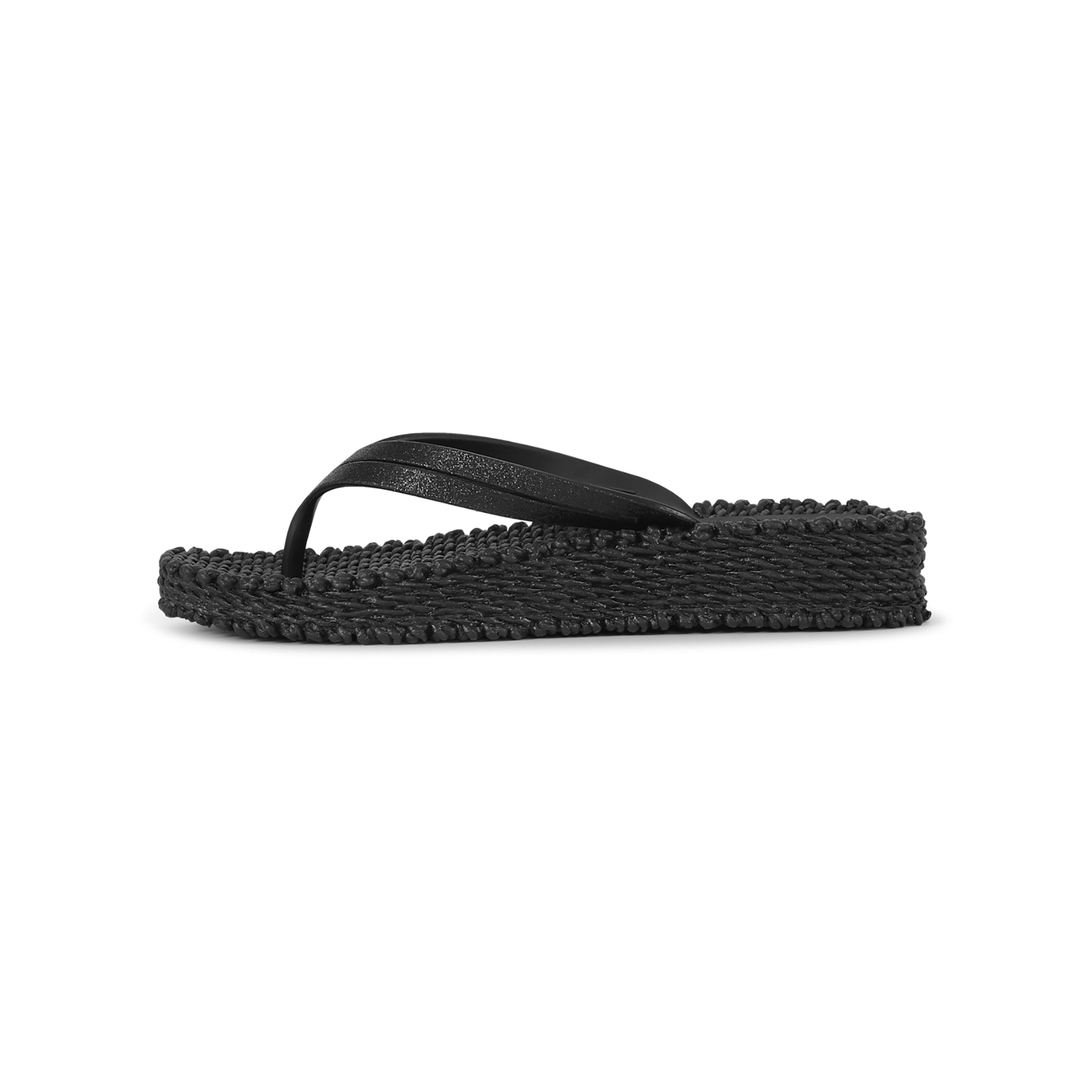 Flip Flop On Platform Sole - Black