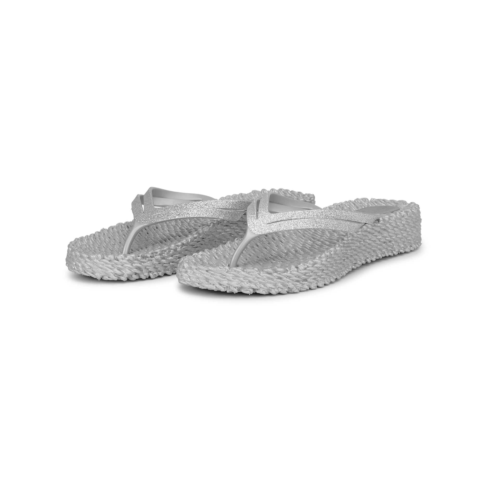 Flip Flop On Platform Sole - Silver
