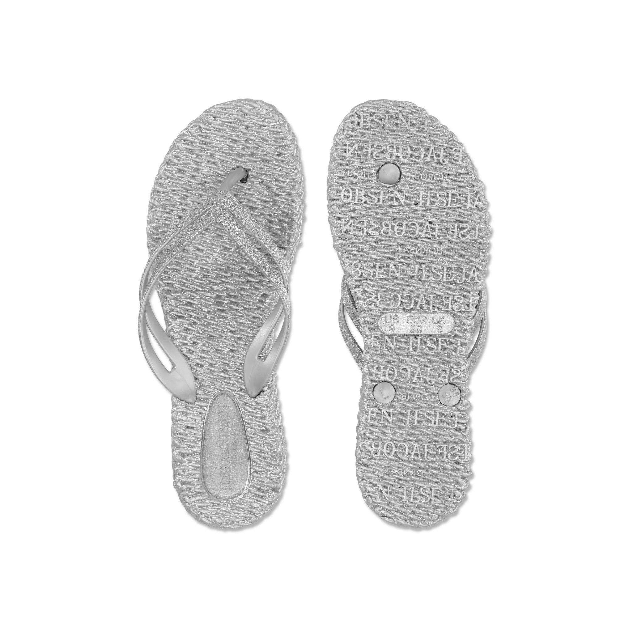 Flip Flop On Platform Sole - Silver
