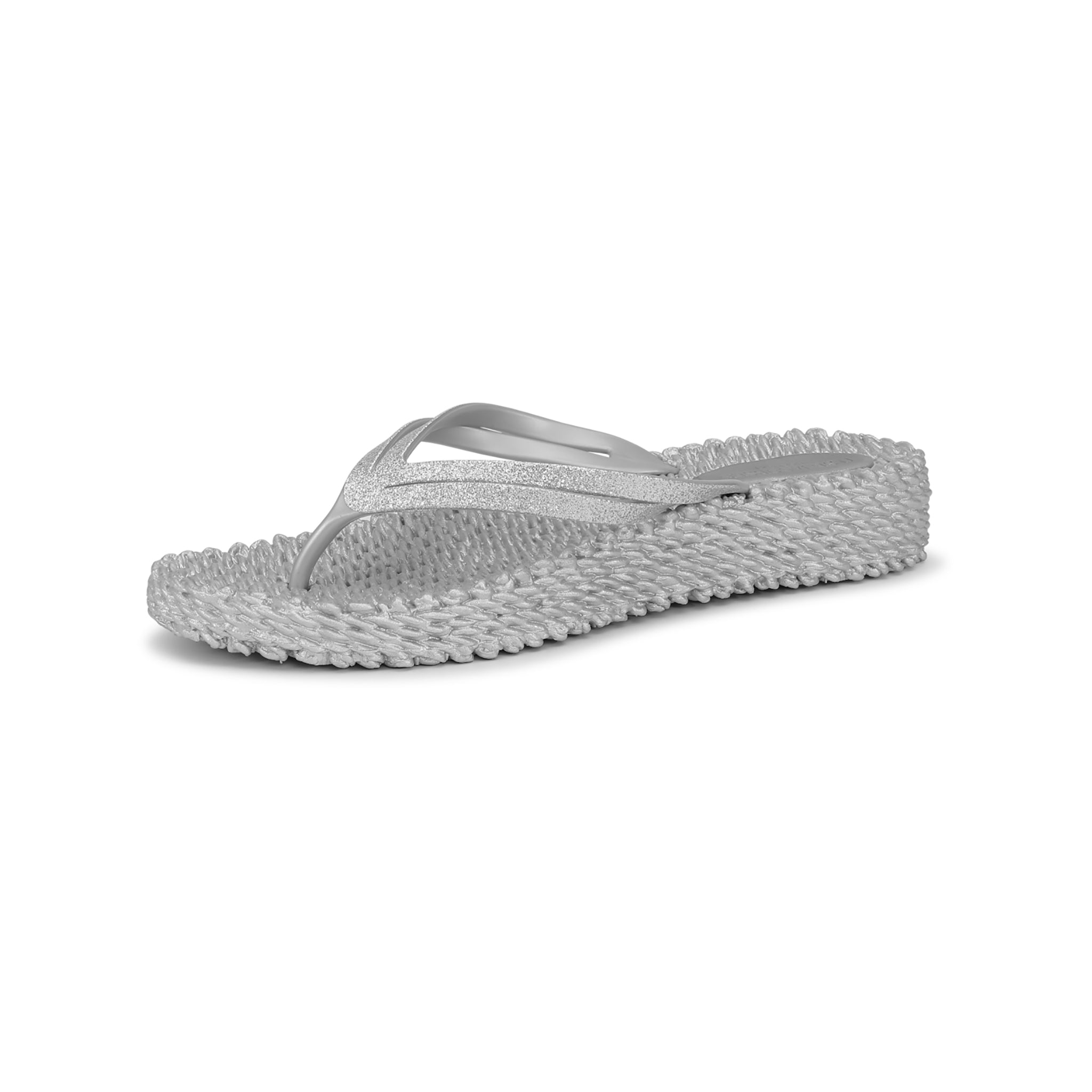 Flip Flop On Platform Sole - Silver