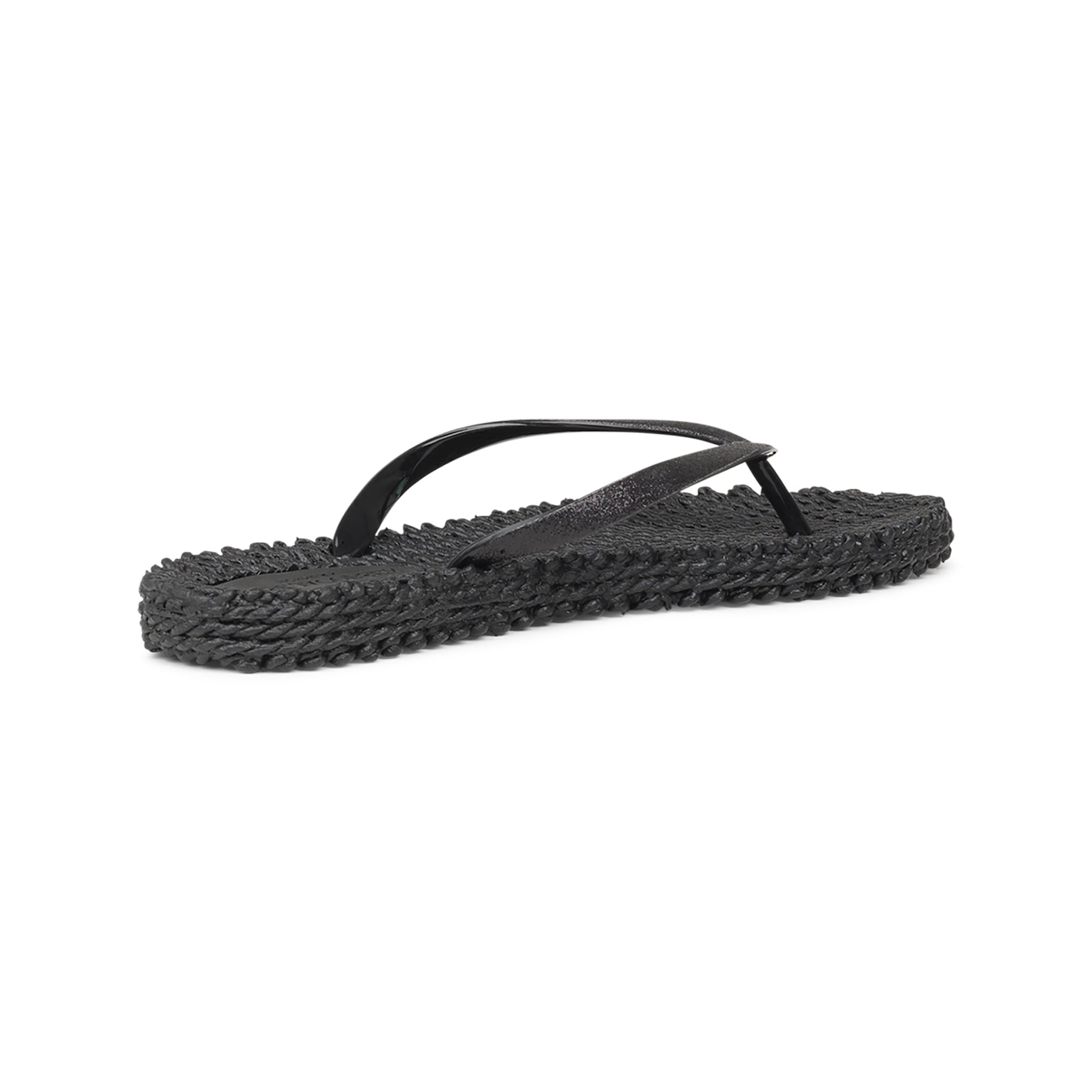 Flip Flop With Glitter - Black