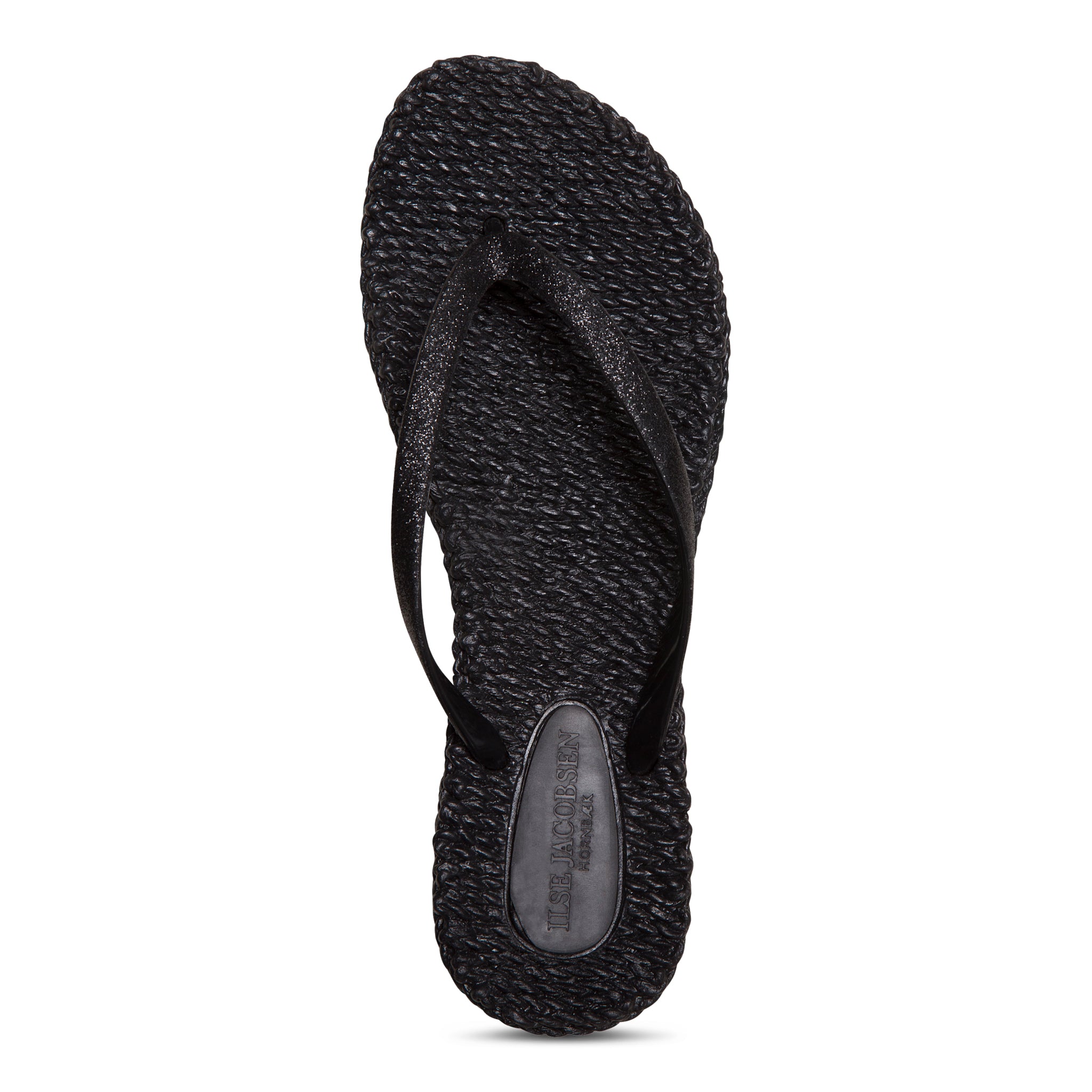 Flip Flop With Glitter - Black