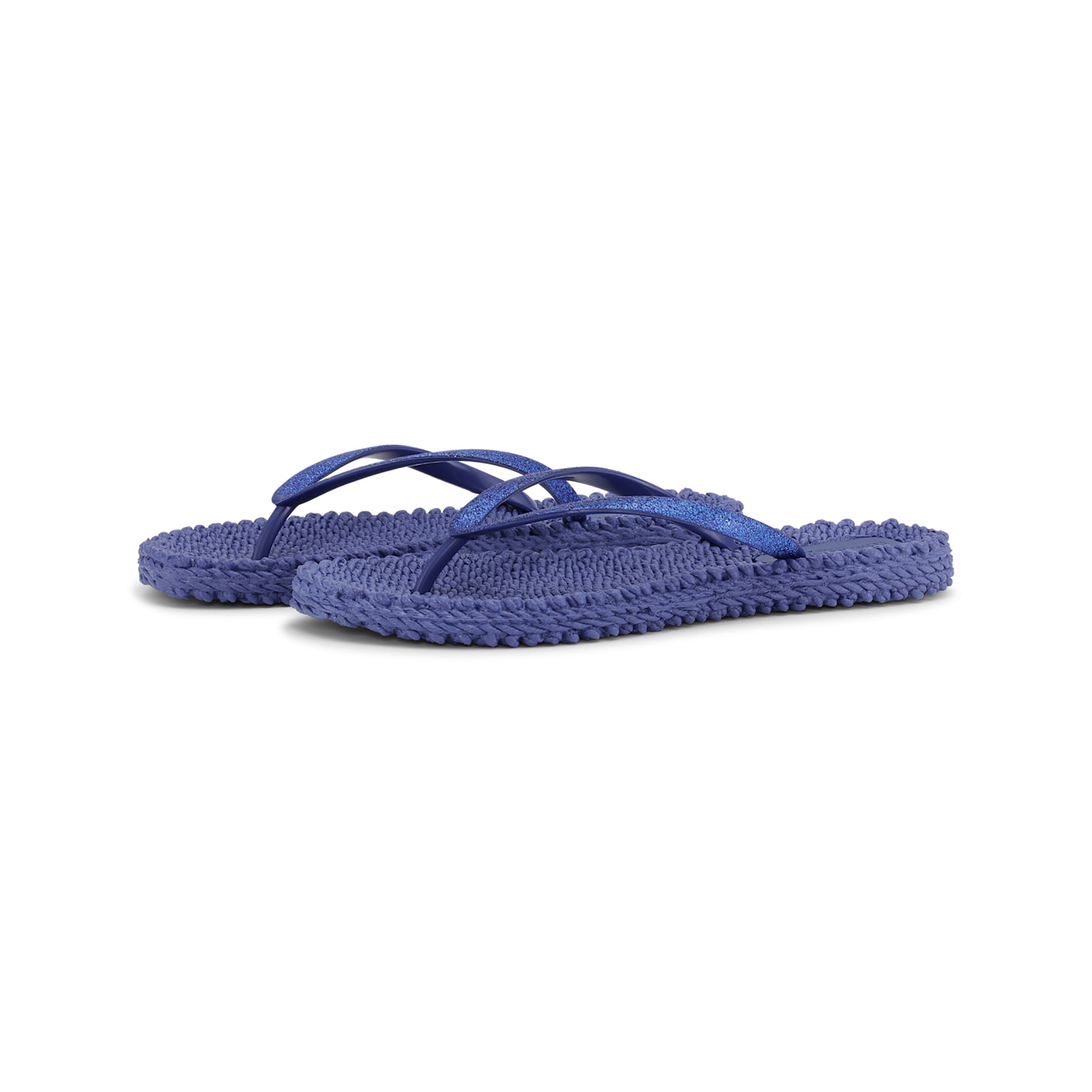 Flip Flop With Glitter - Blue Web