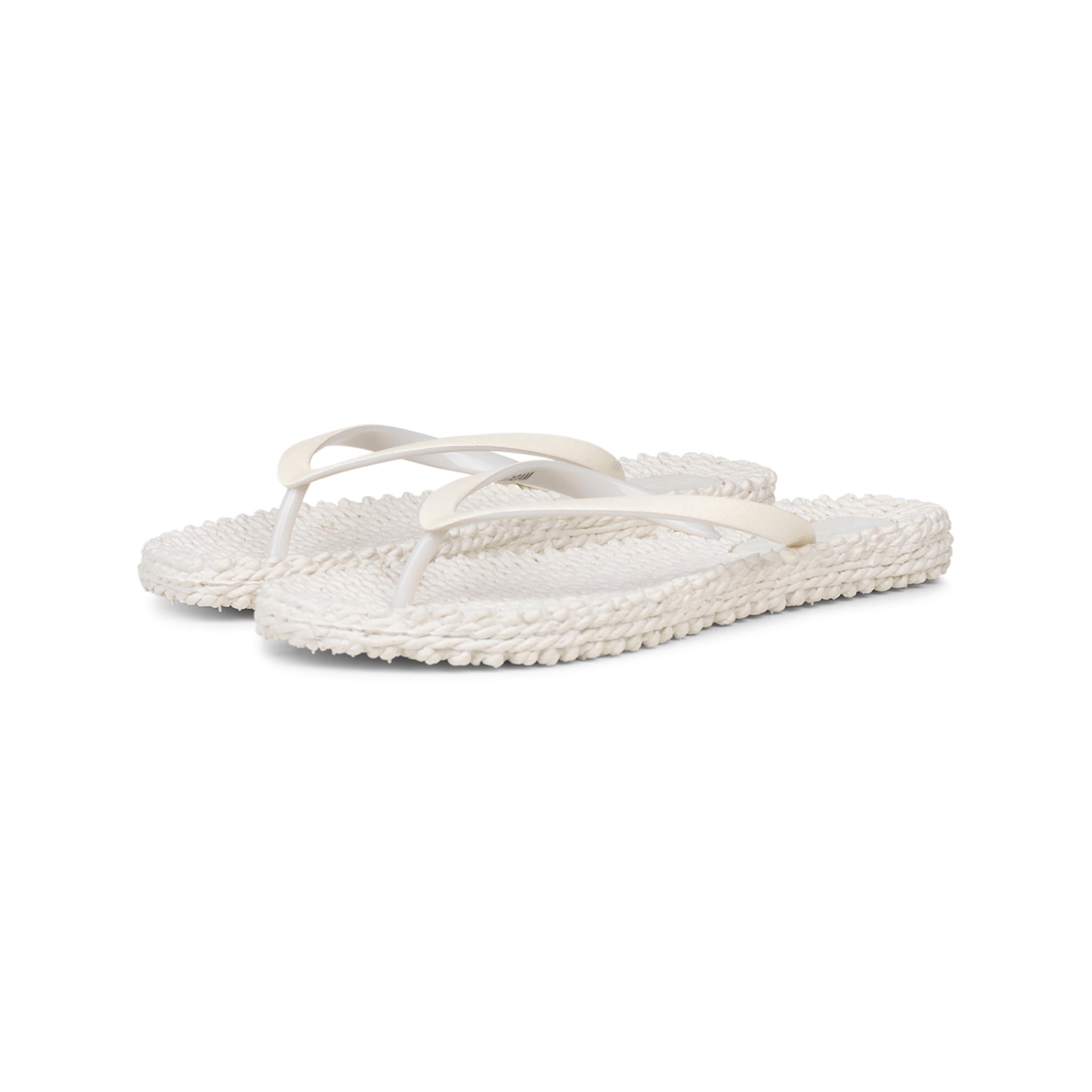 Flip Flop With Glitter - Creme