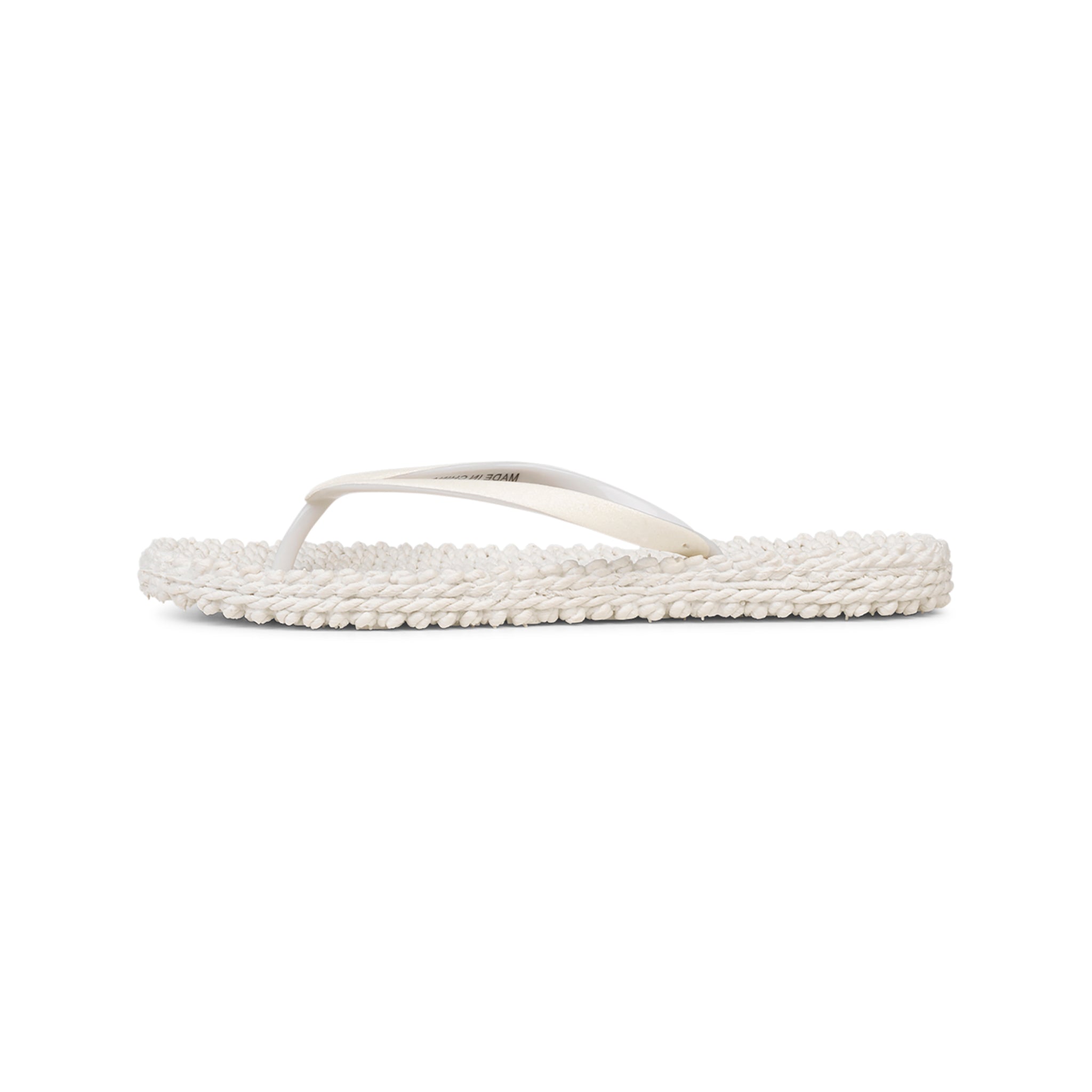 Flip Flop With Glitter - Creme