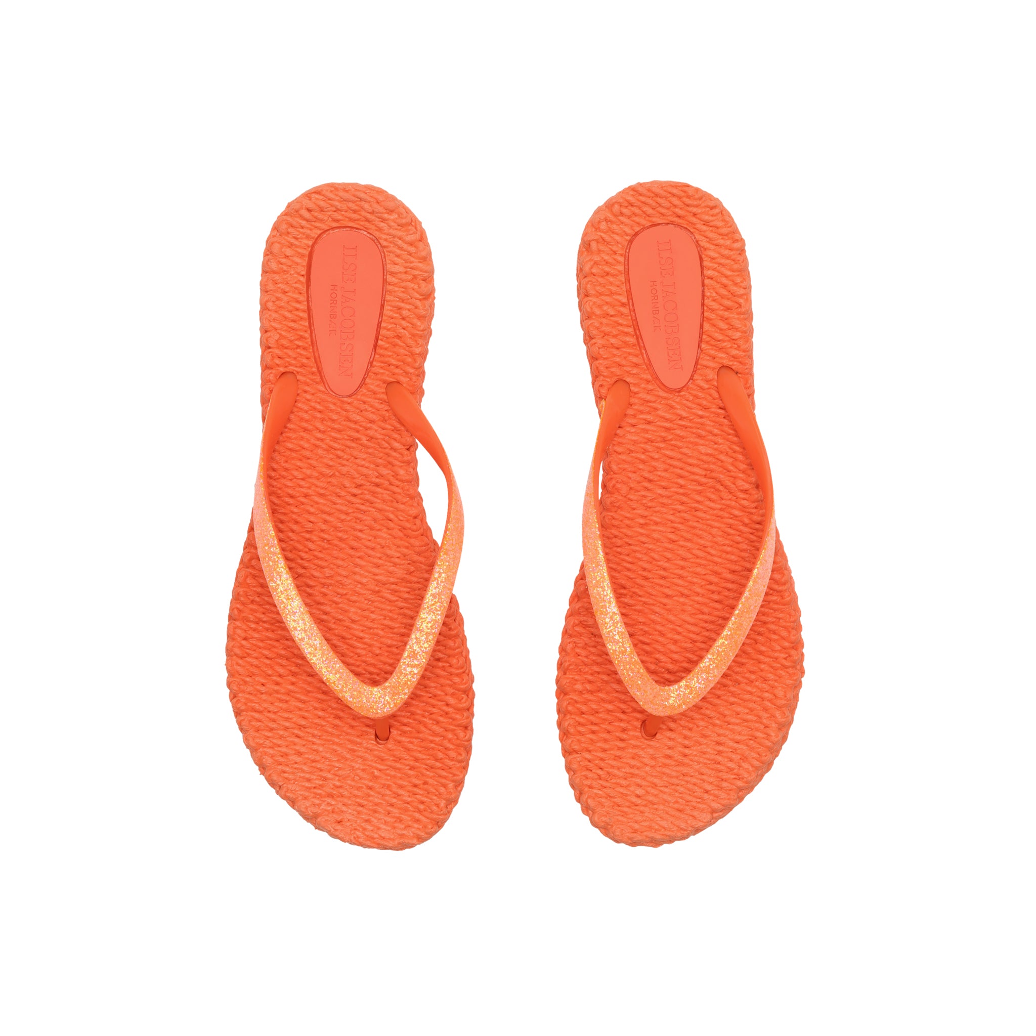 Flip Flop With Glitter - Hot Orange