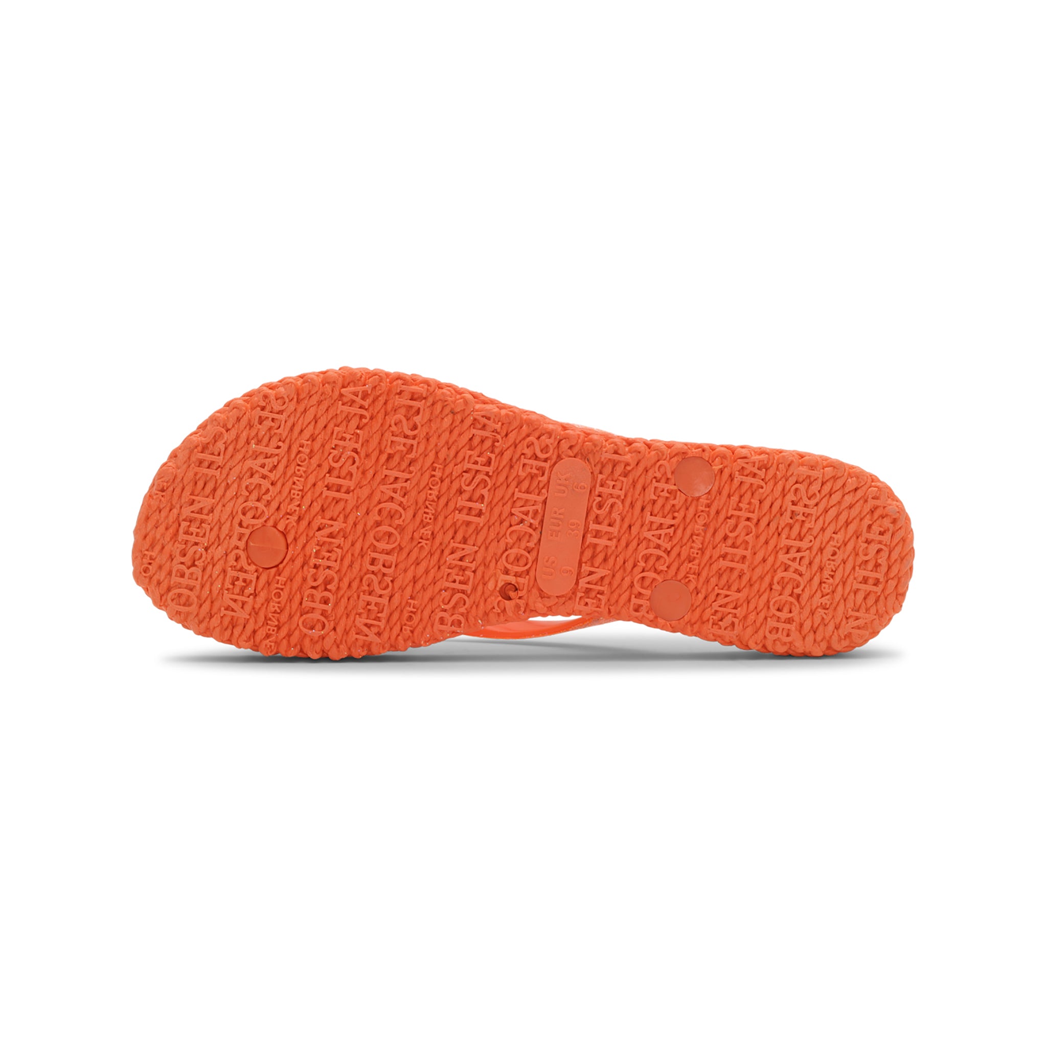 Flip Flop With Glitter - Hot Orange