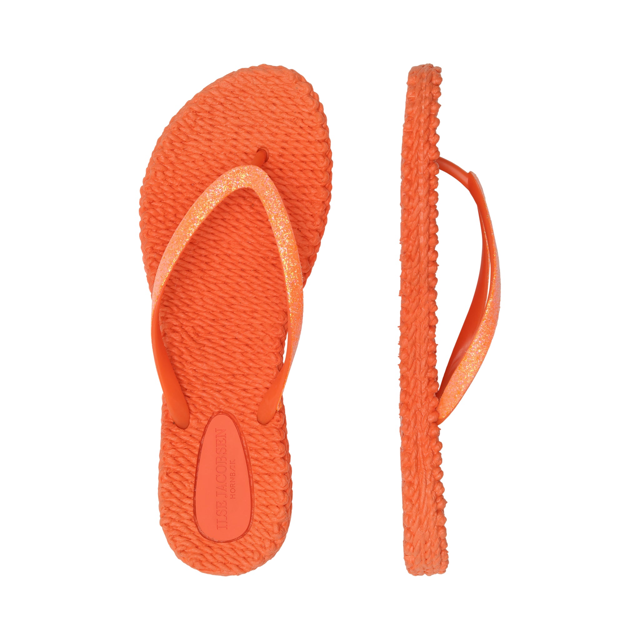 Flip Flop With Glitter - Hot Orange