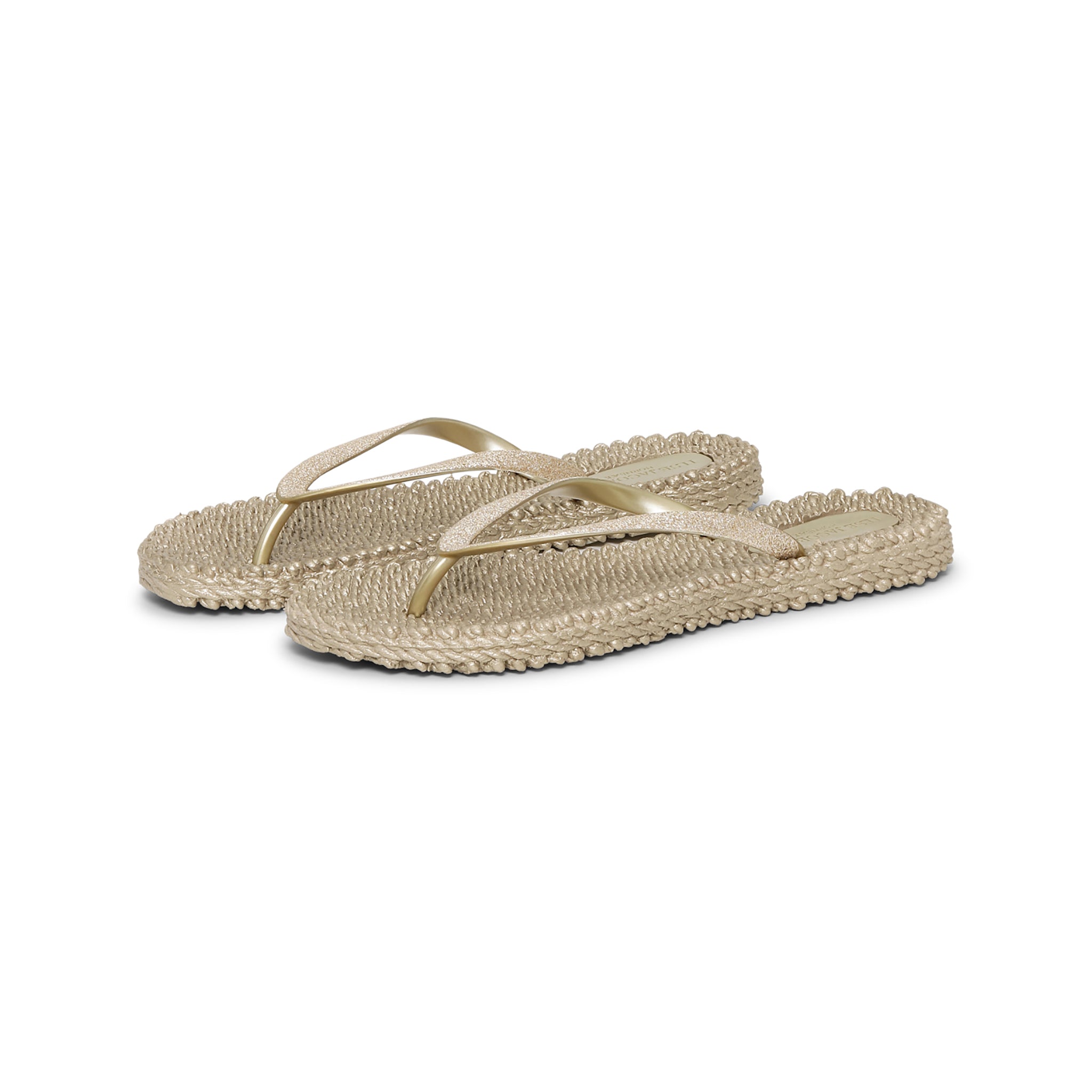 Flip Flop With Glitter - Platin