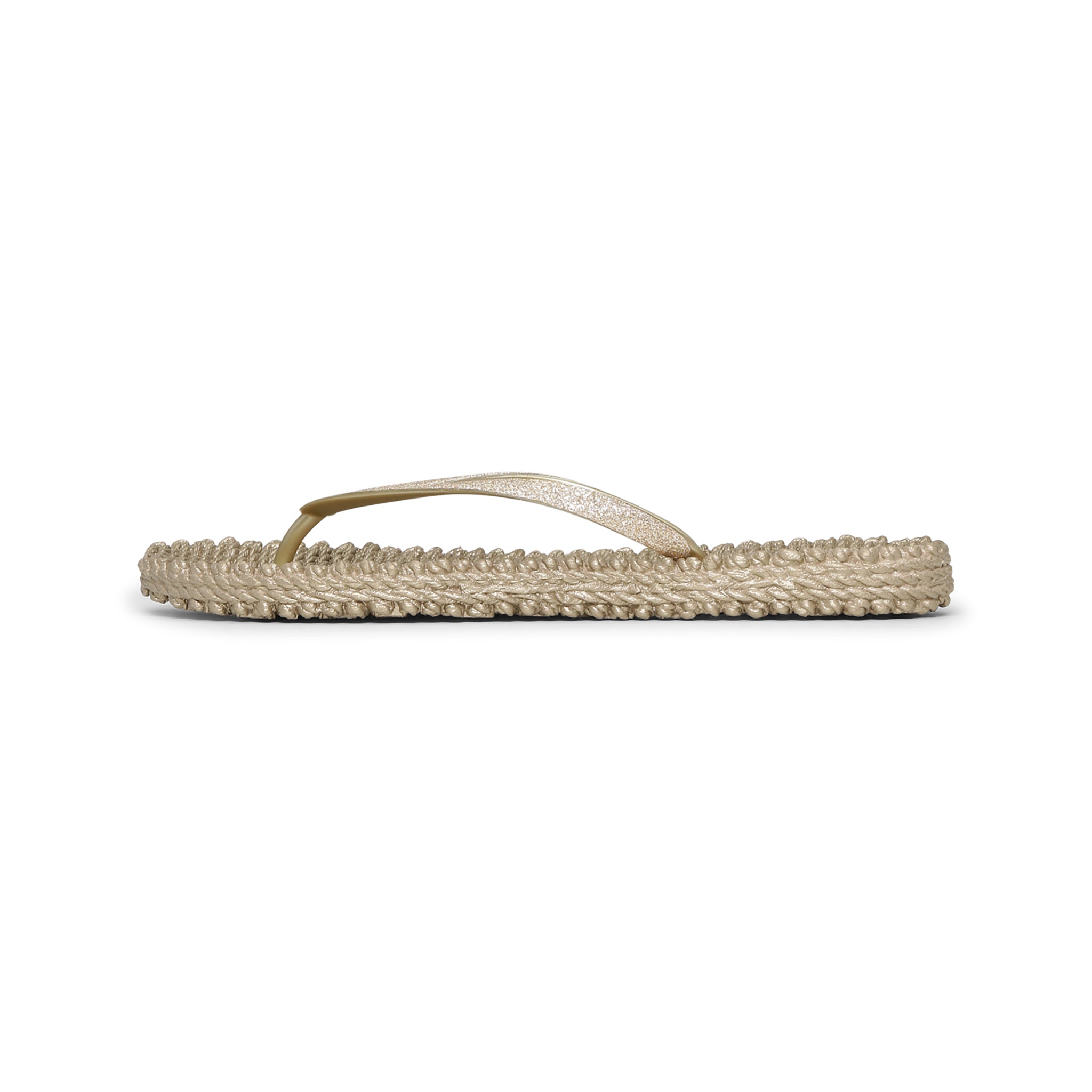 Flip Flop With Glitter - Platin