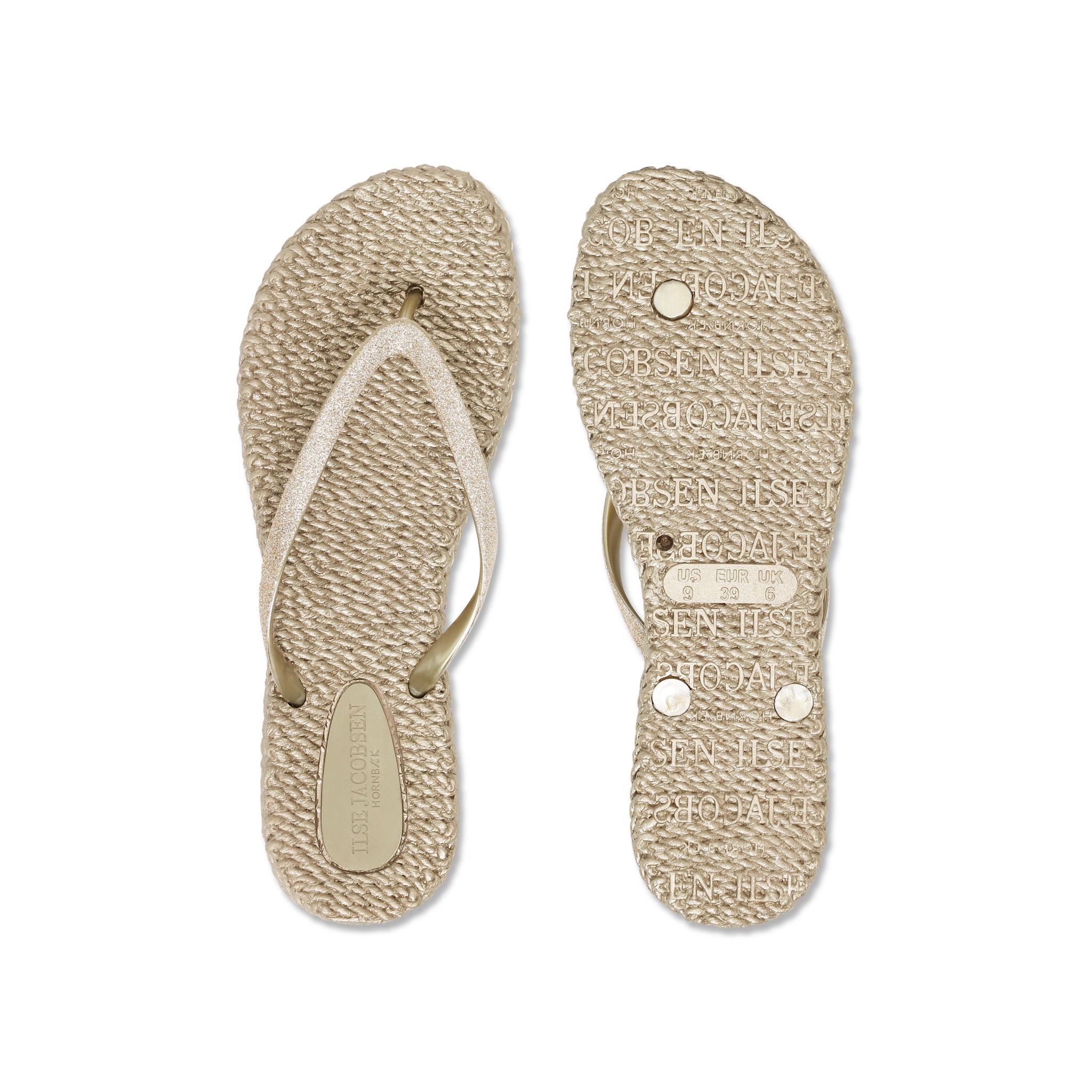 Flip Flop With Glitter - Platin