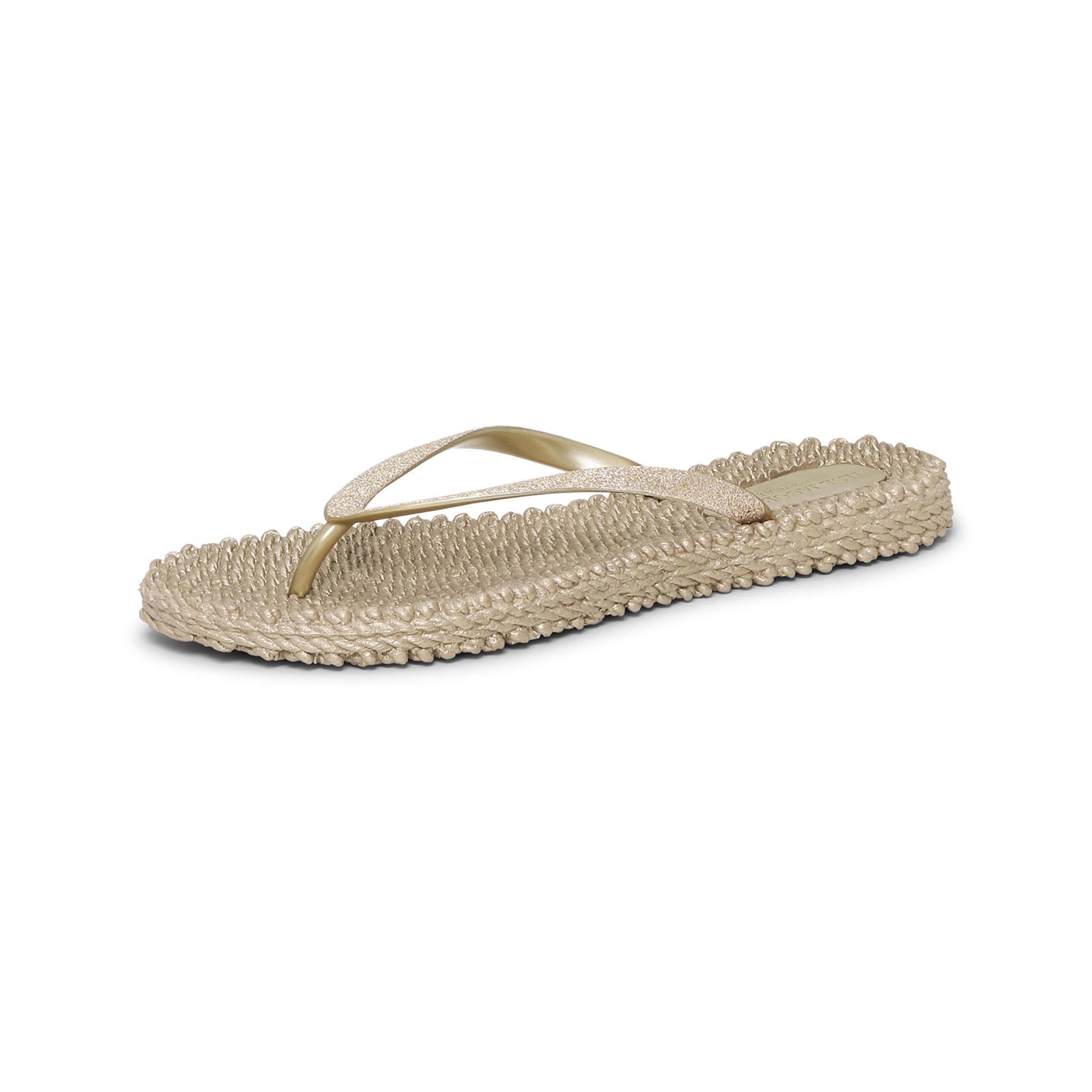 Flip Flop With Glitter - Platin