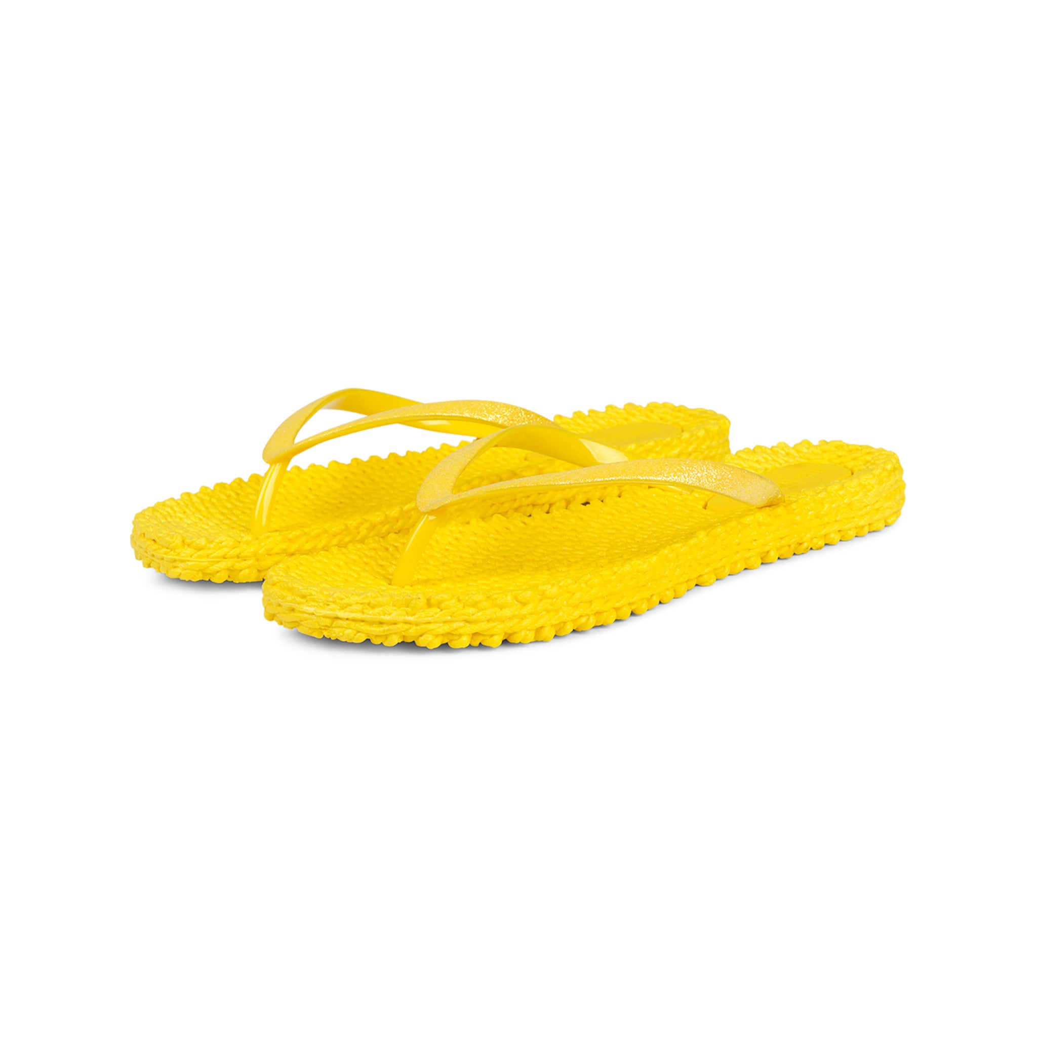 Flip Flop With Glitter - Yellow