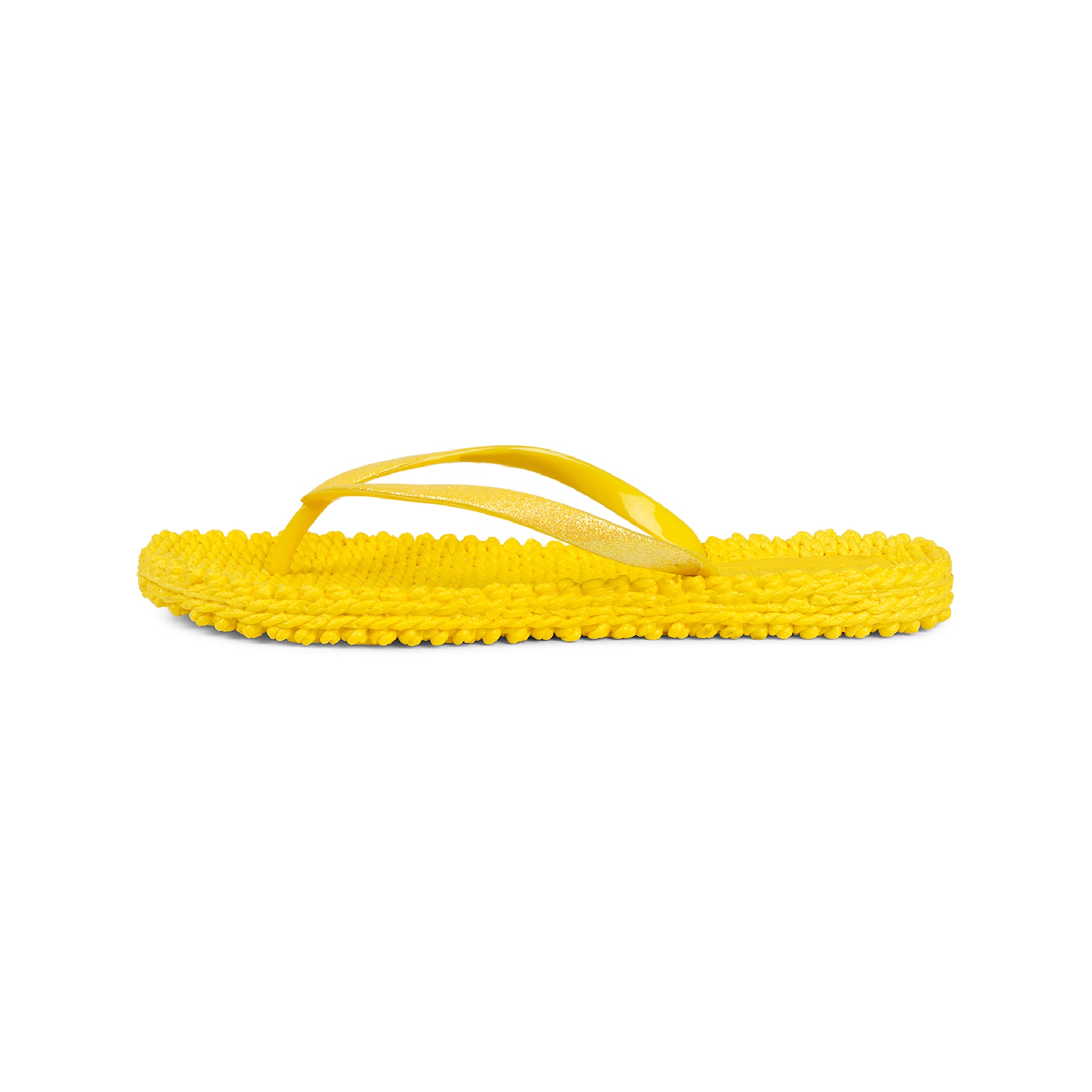 Flip Flop With Glitter - Yellow
