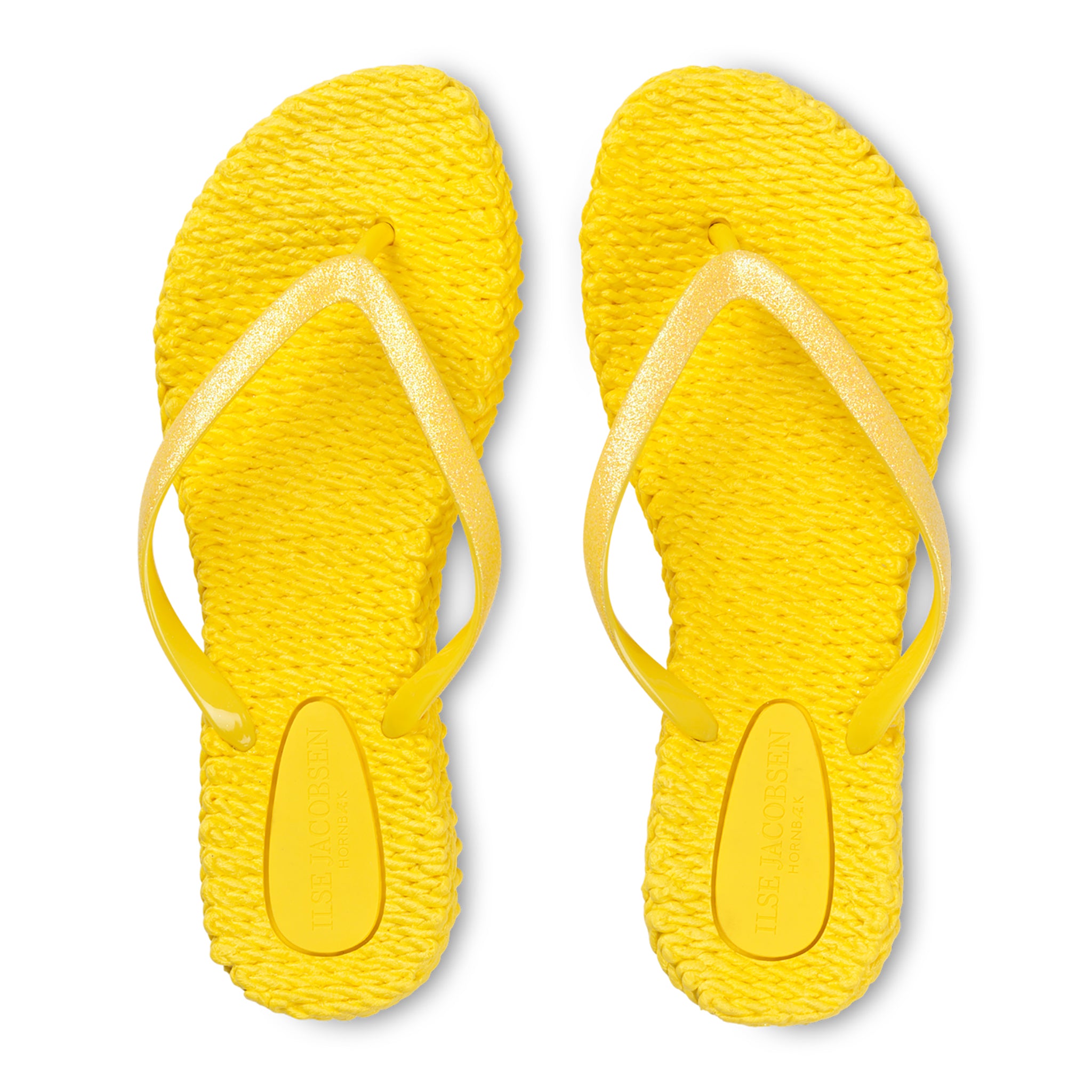 Flip Flop With Glitter - Yellow