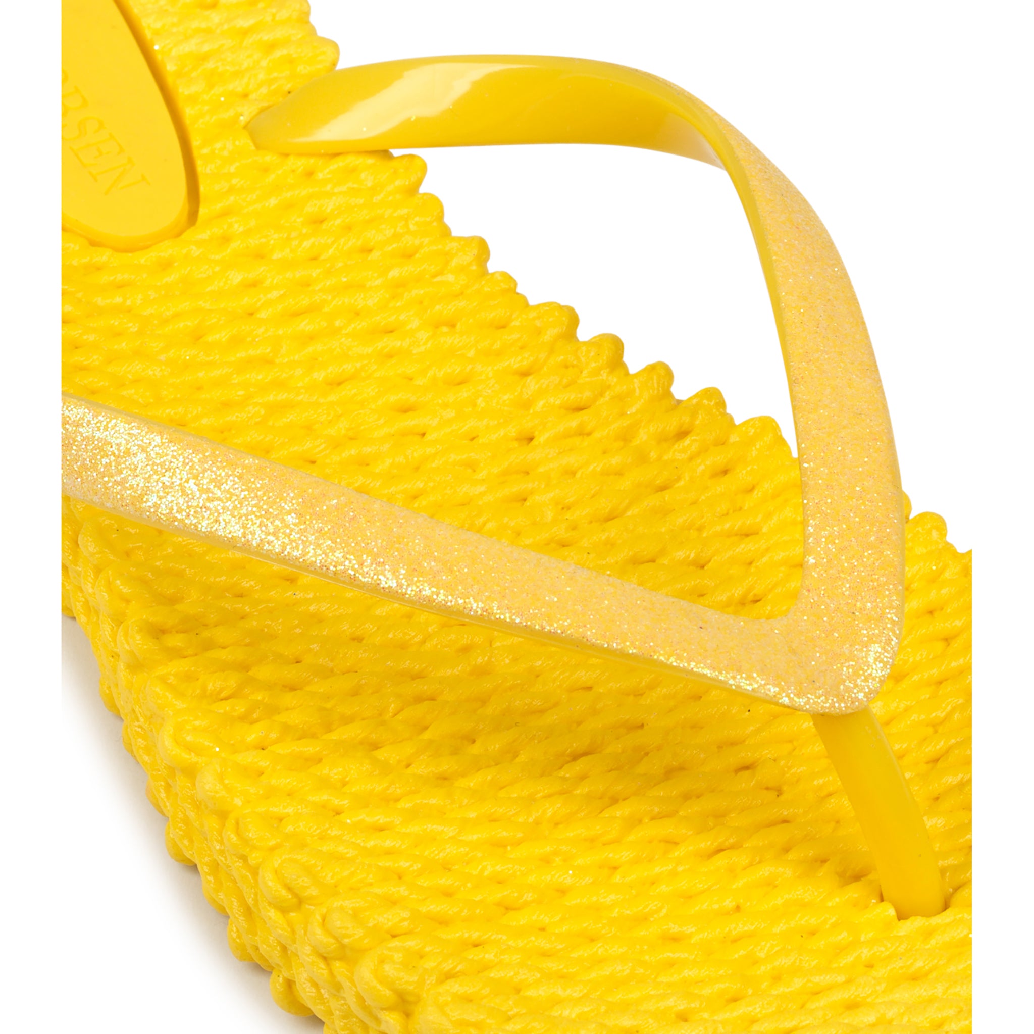 Flip Flop With Glitter - Yellow