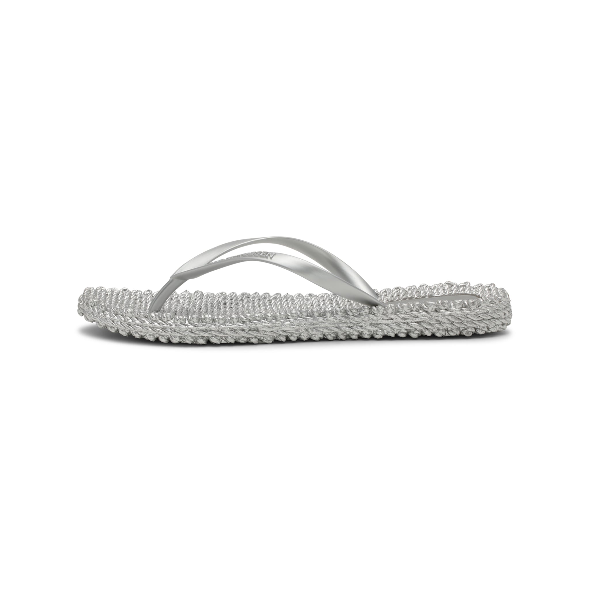 Flip Flop With Logo - Silver