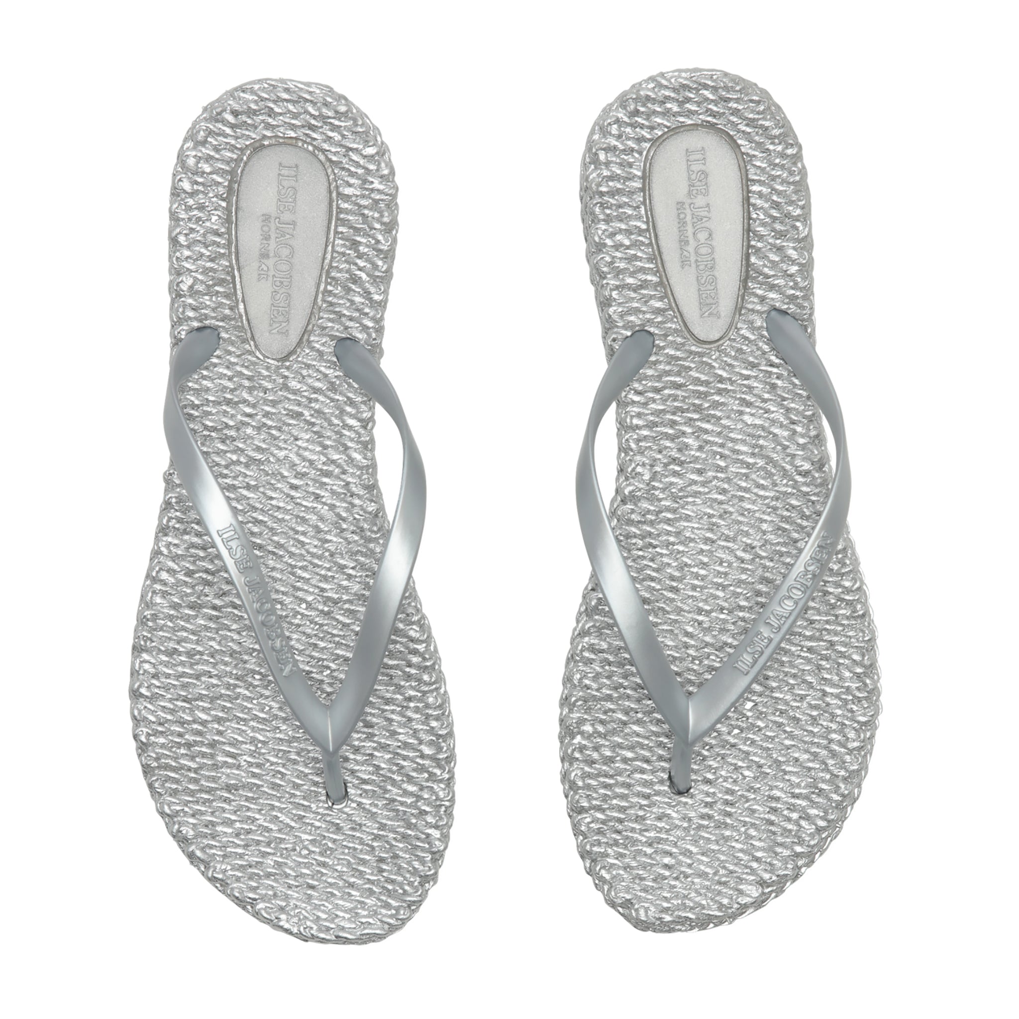 Flip Flop With Logo - Silver