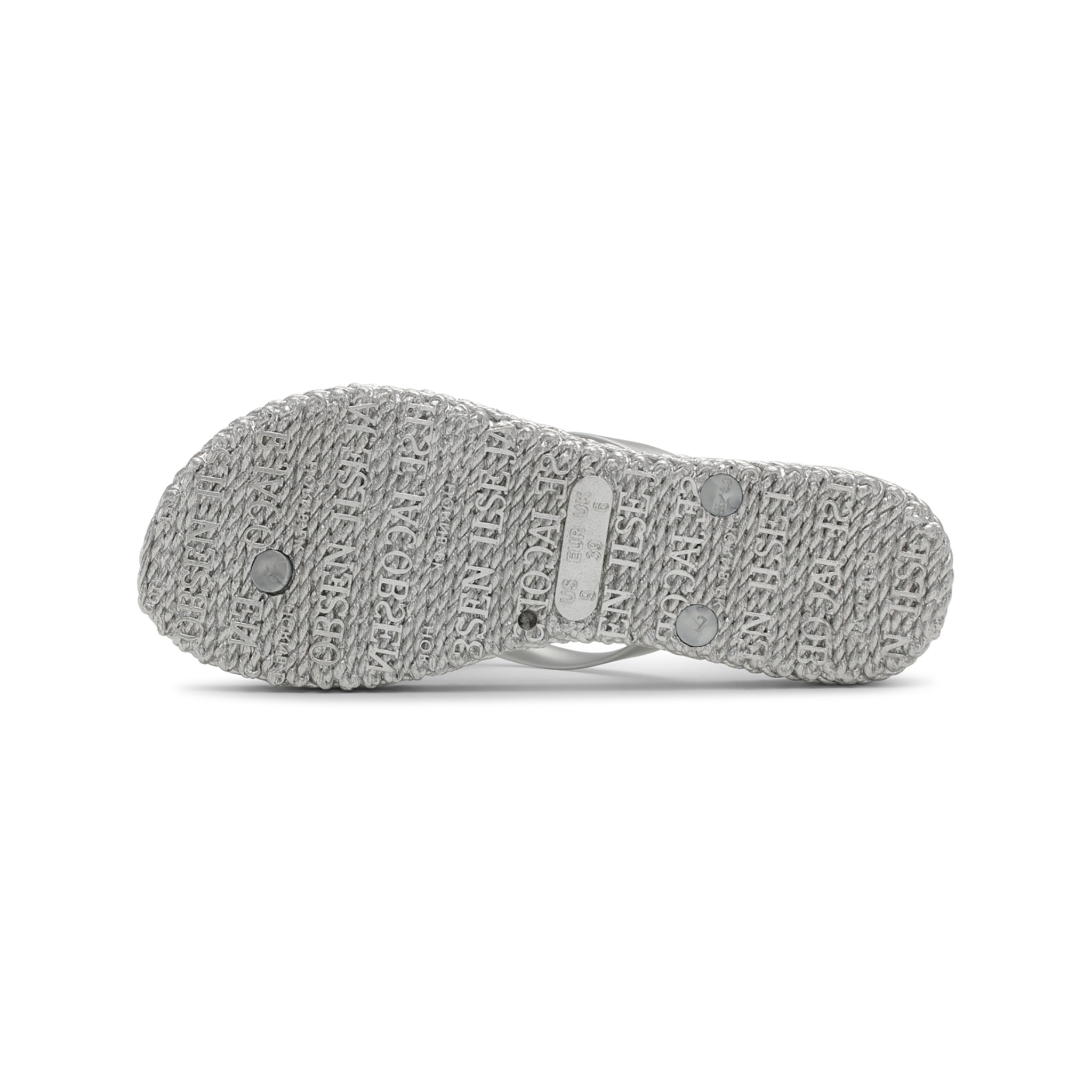 Flip Flop With Logo - Silver