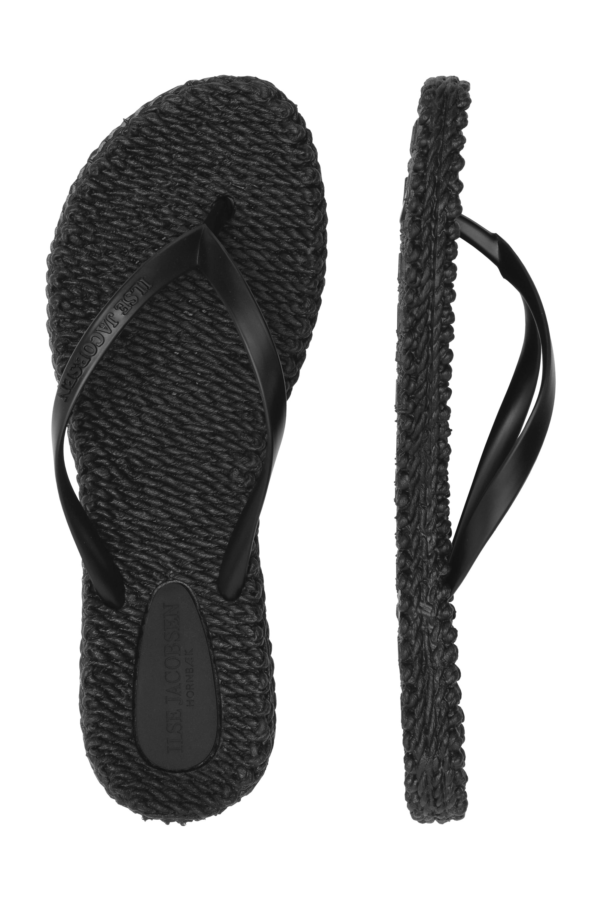 Flip Flop With Logo - Black