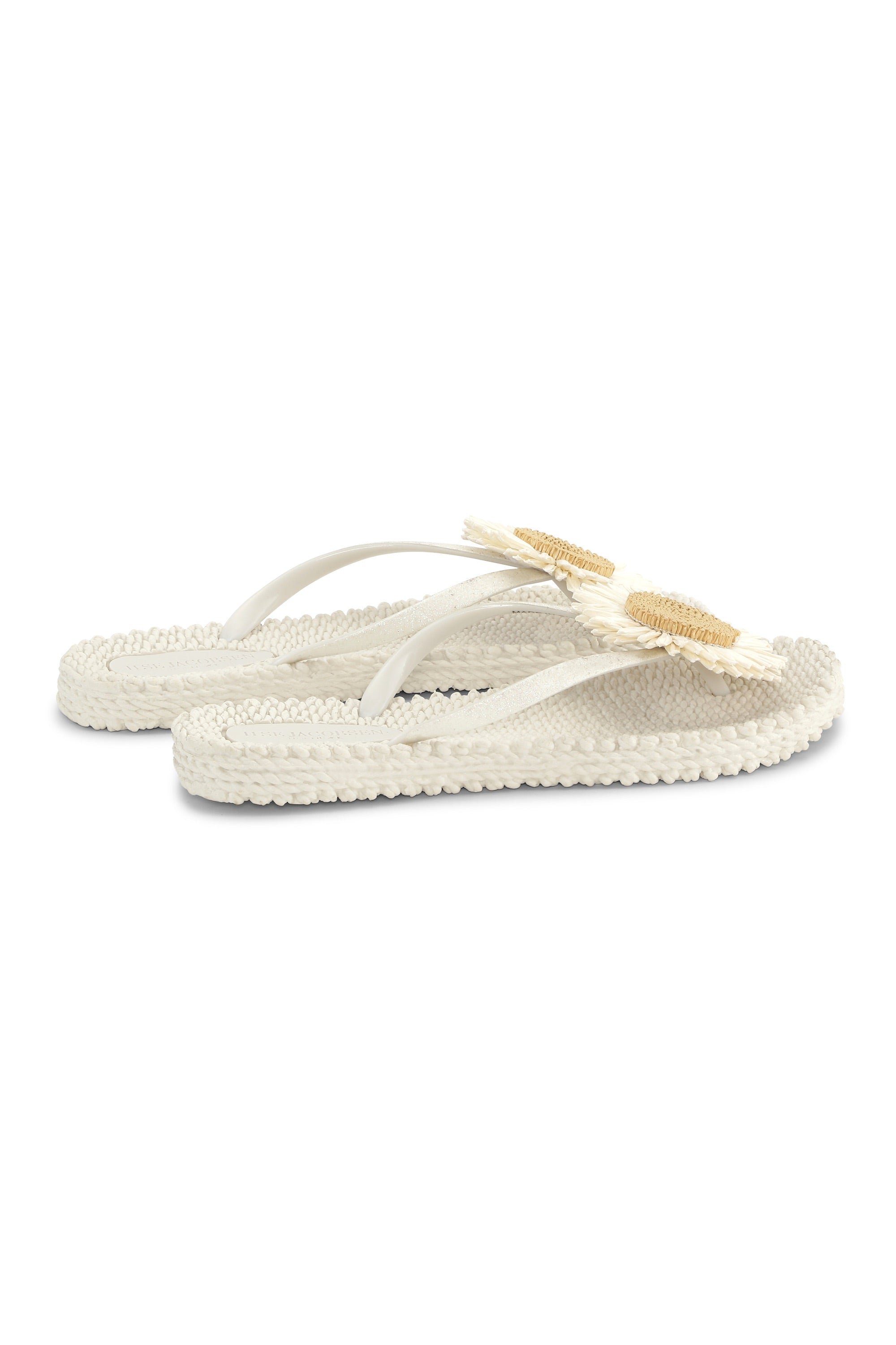 Flip Flop With Flower - Creme