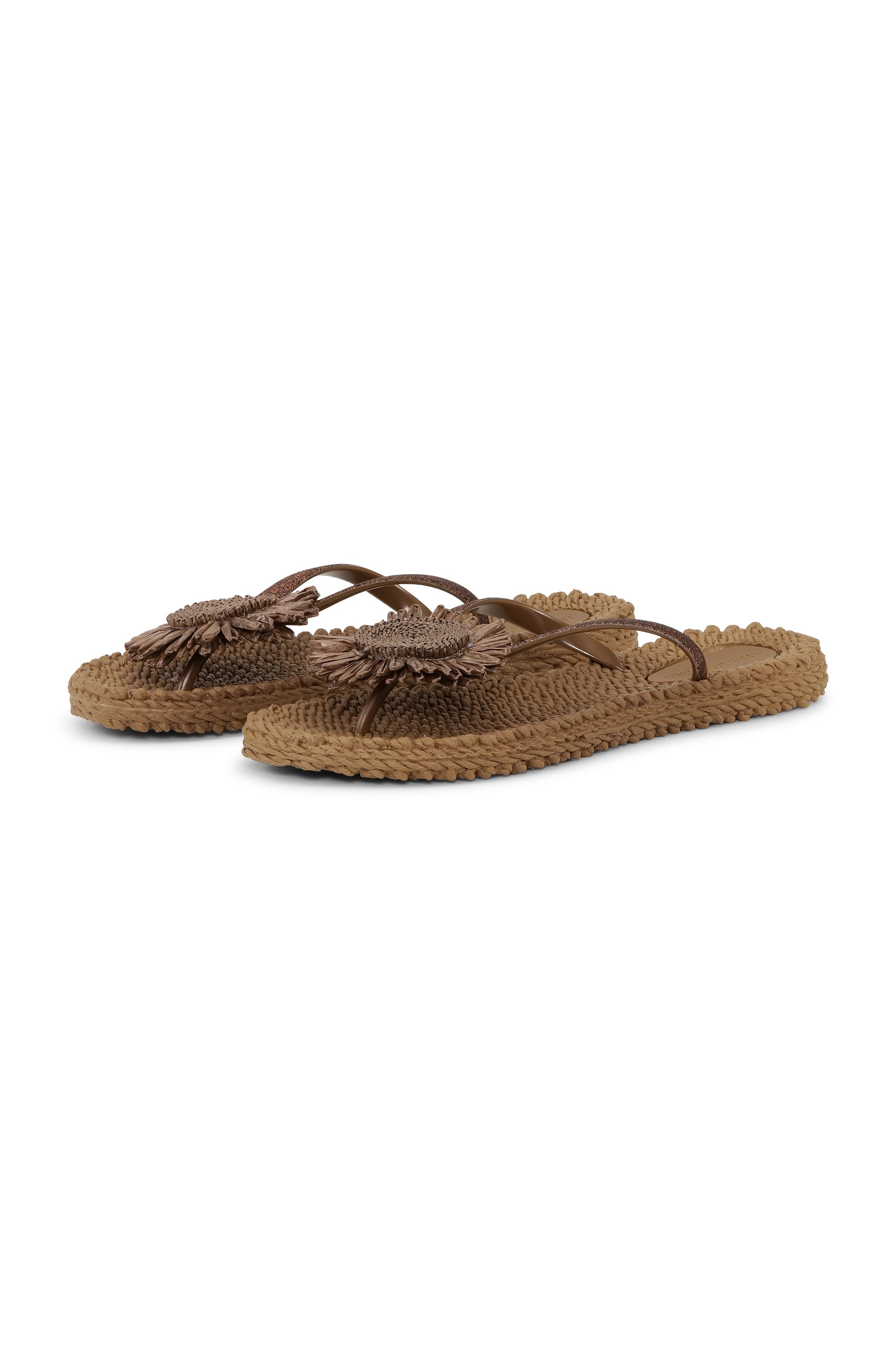 Flip Flop With Flower - Mocca