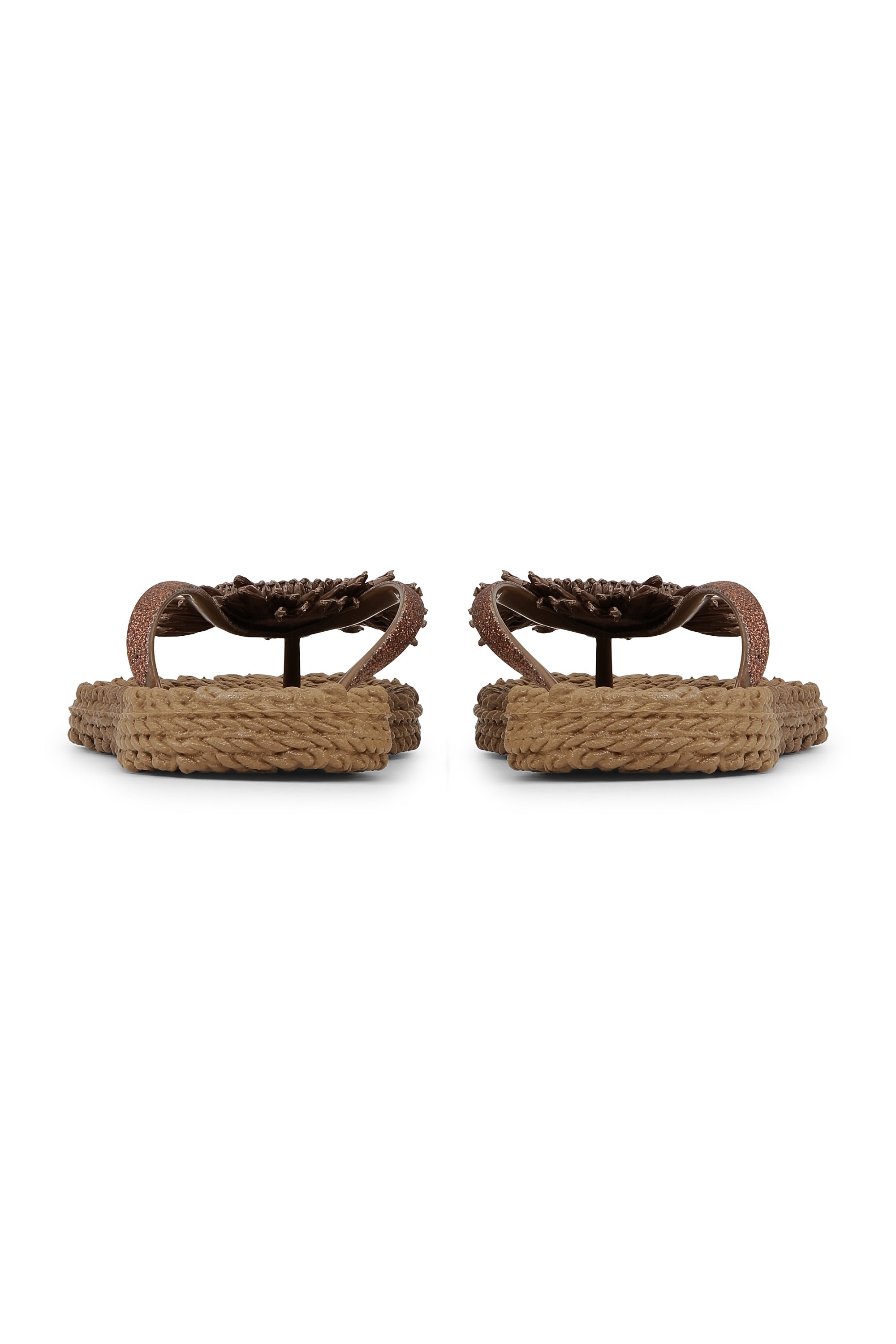 Flip Flop With Flower - Mocca