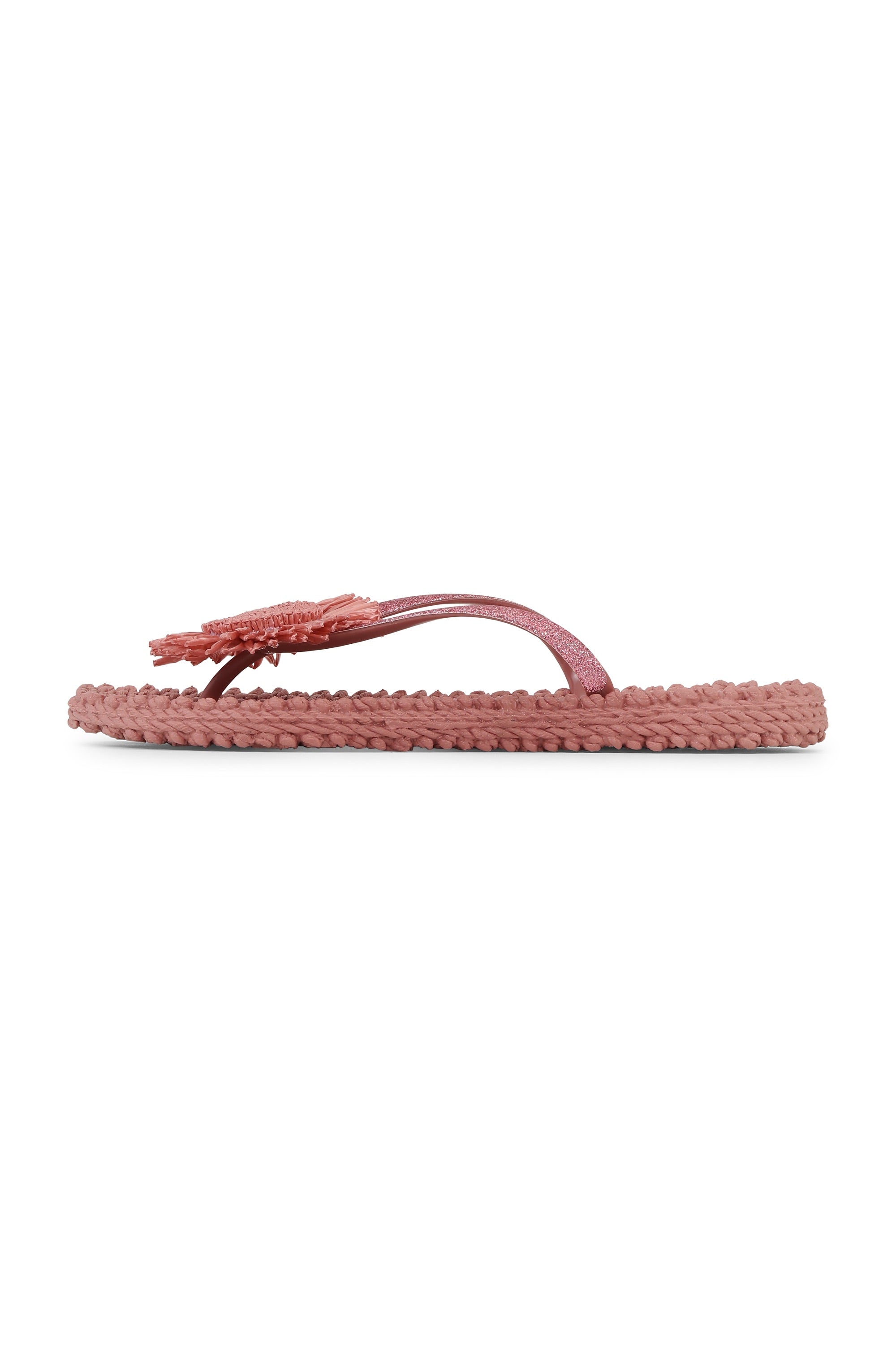 Flip Flop With Flower - Rouge