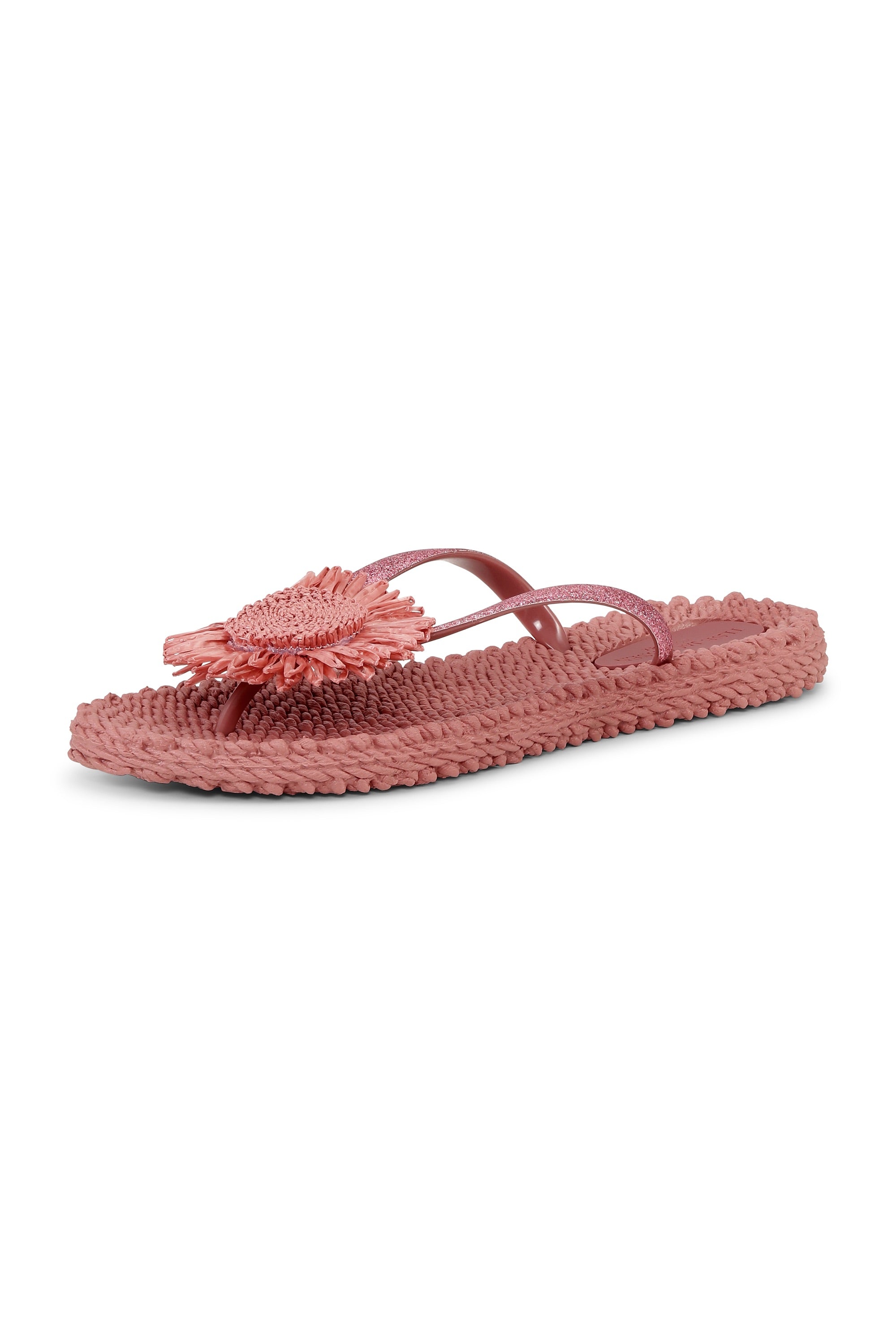 Flip Flop With Flower - Rouge