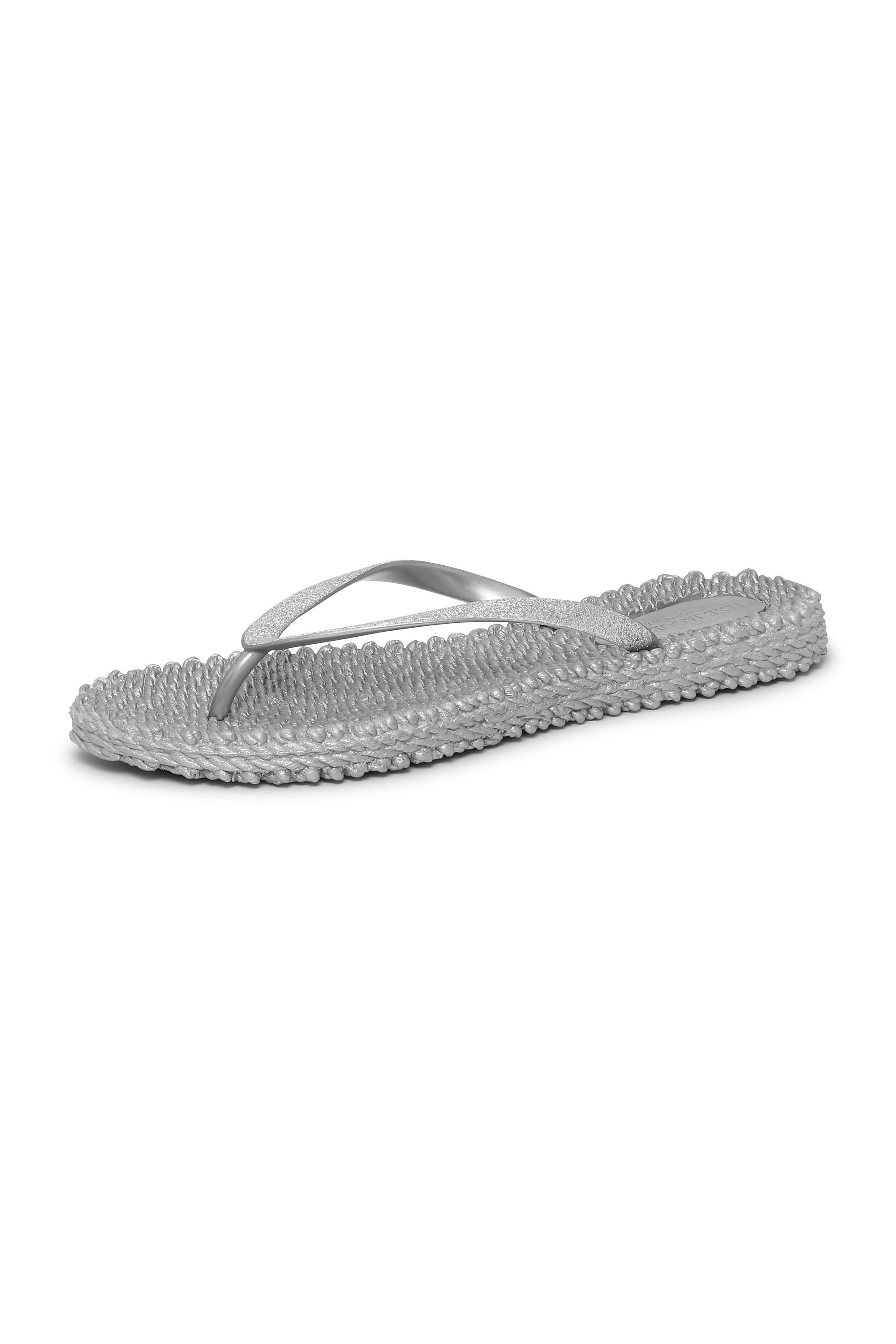Flip Flop With Glitter - Silver
