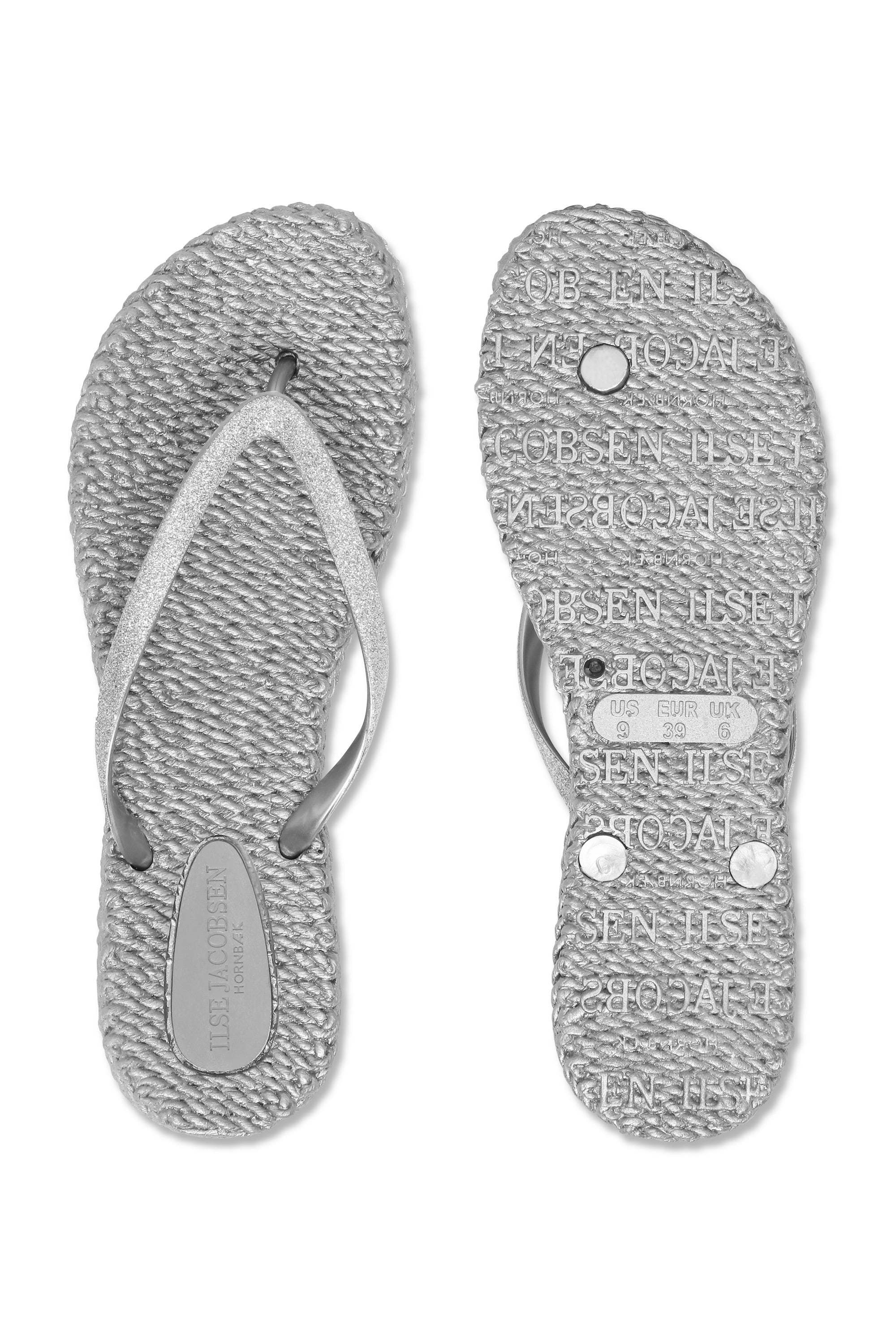 Flip Flop With Glitter - Silver