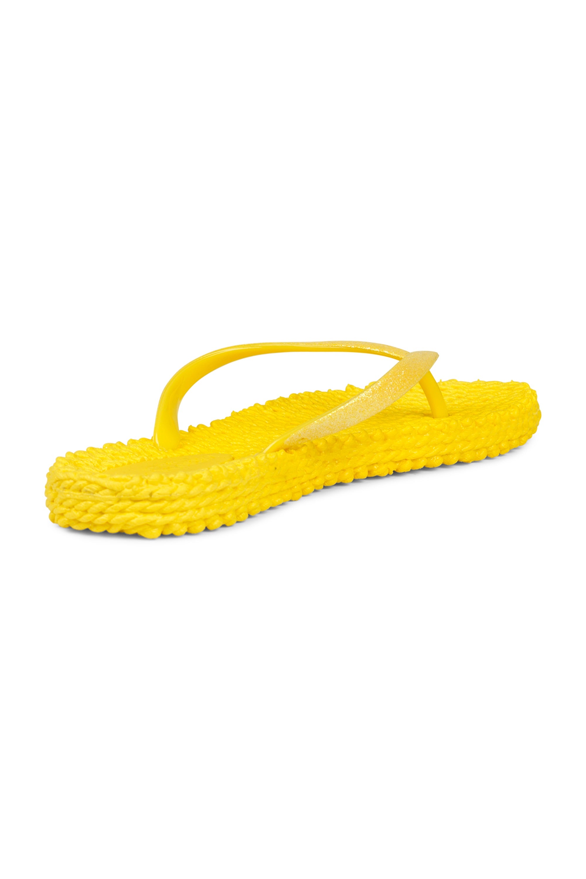 Flip Flop With Glitter - Yellow