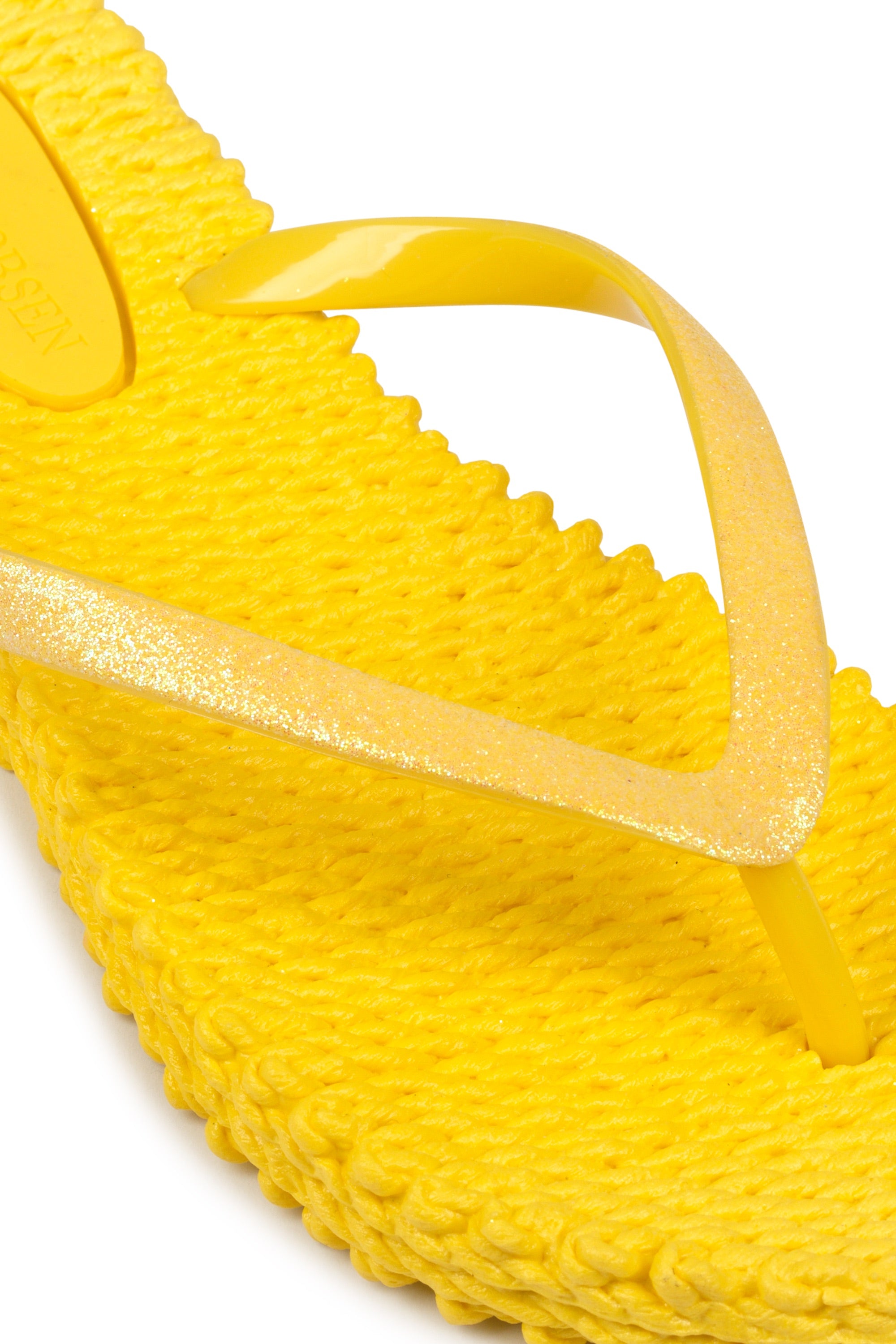 Flip Flop With Glitter - Yellow