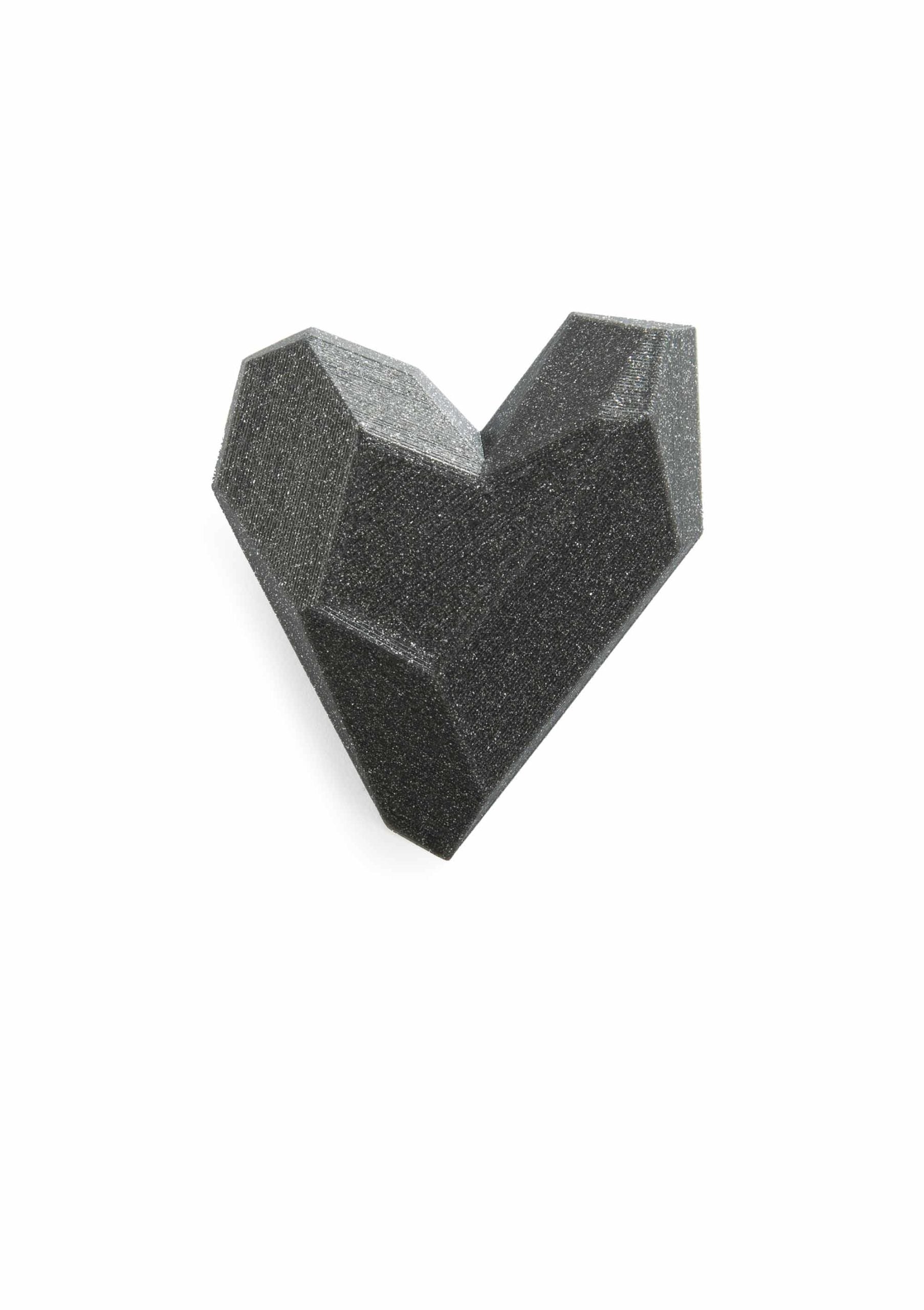 Heart Brooch XS - Gunmetal Glitter