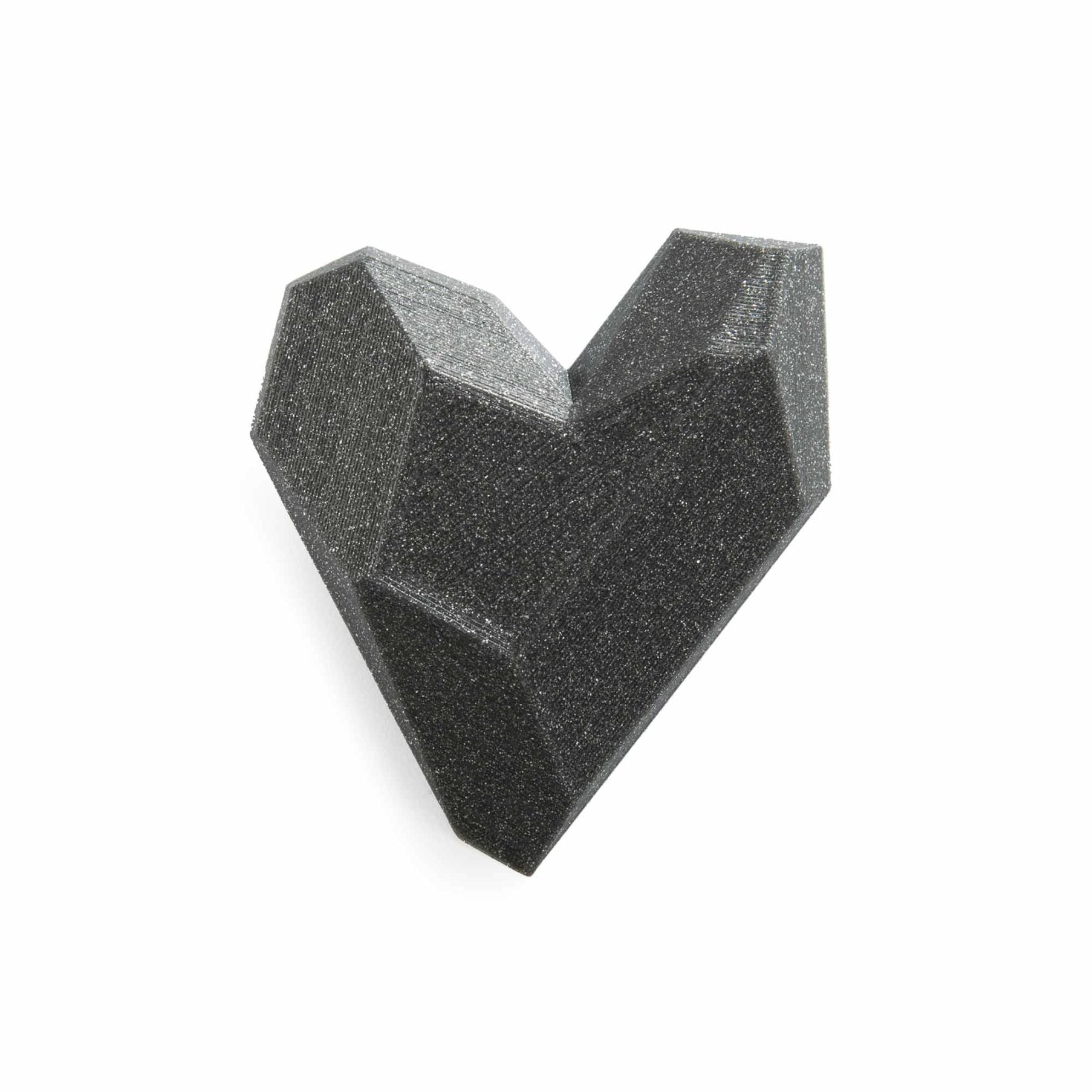 Heart Brooch XS - Gunmetal Glitter