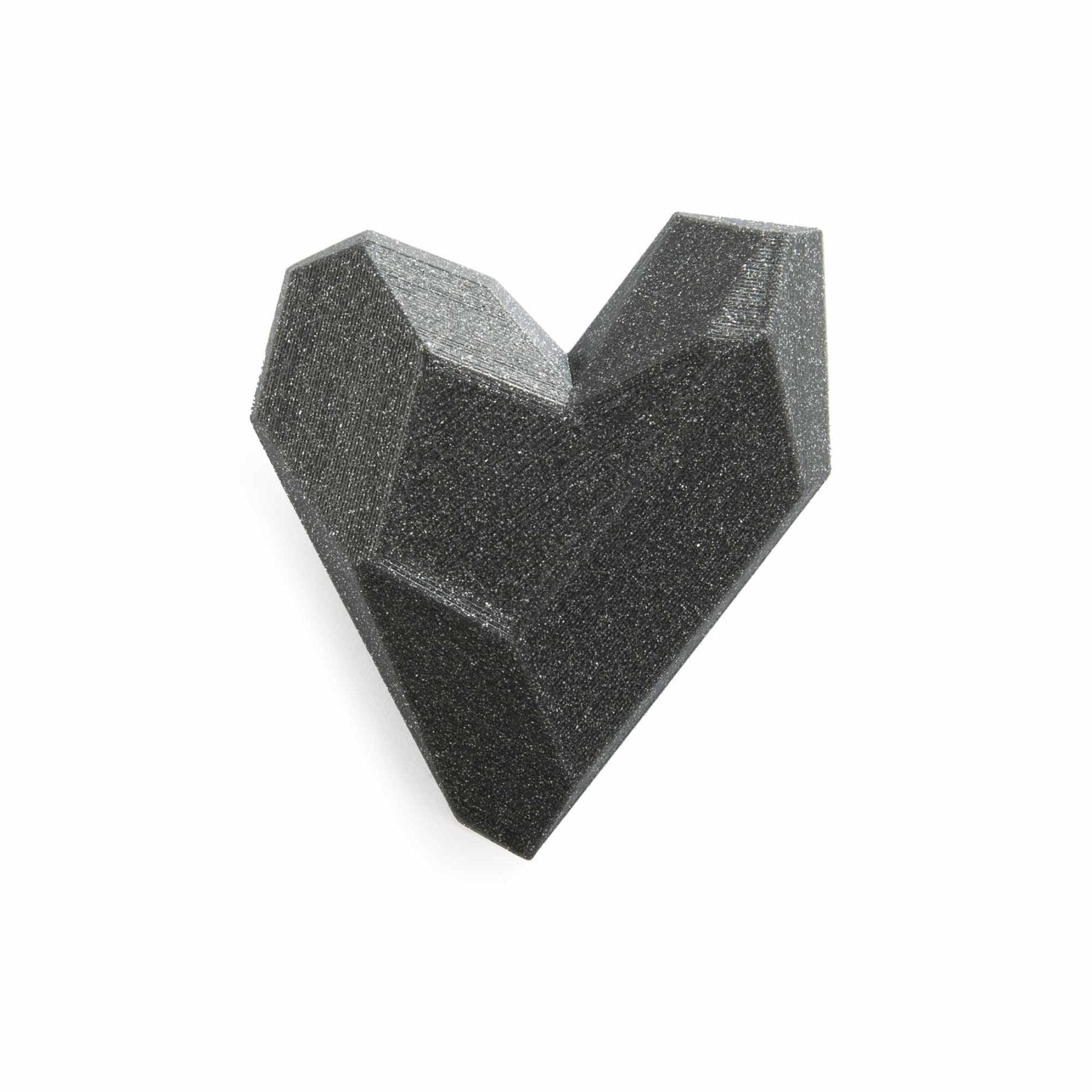 Heart Brooch S - Gunmetal Glitter